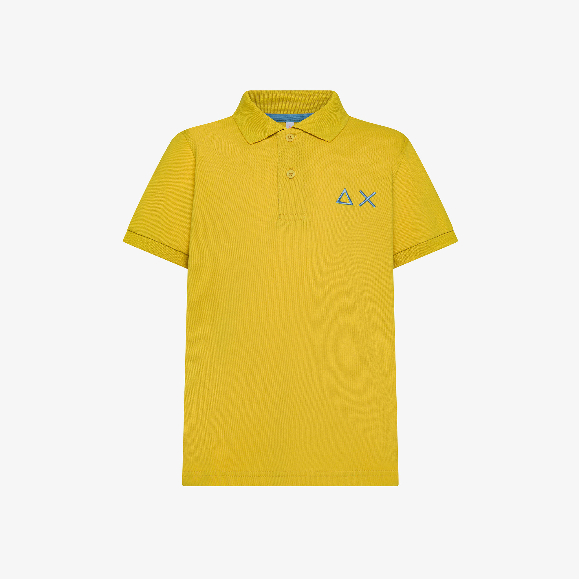 Polo gialla con maxi logo