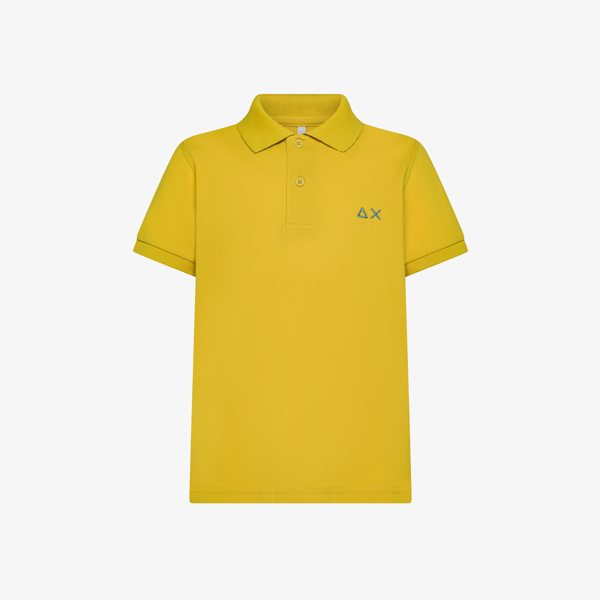 BOY'S POLO PRINT UNDER COLLAR S/S GIALLO