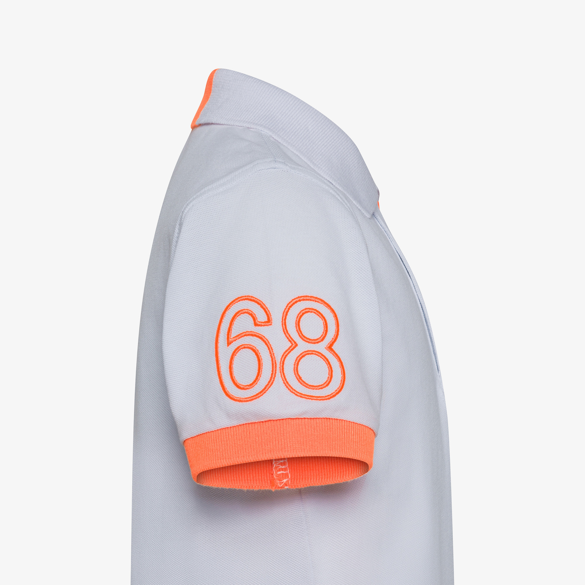BOY'S POLO LOGO FLUO S/S BIANCO