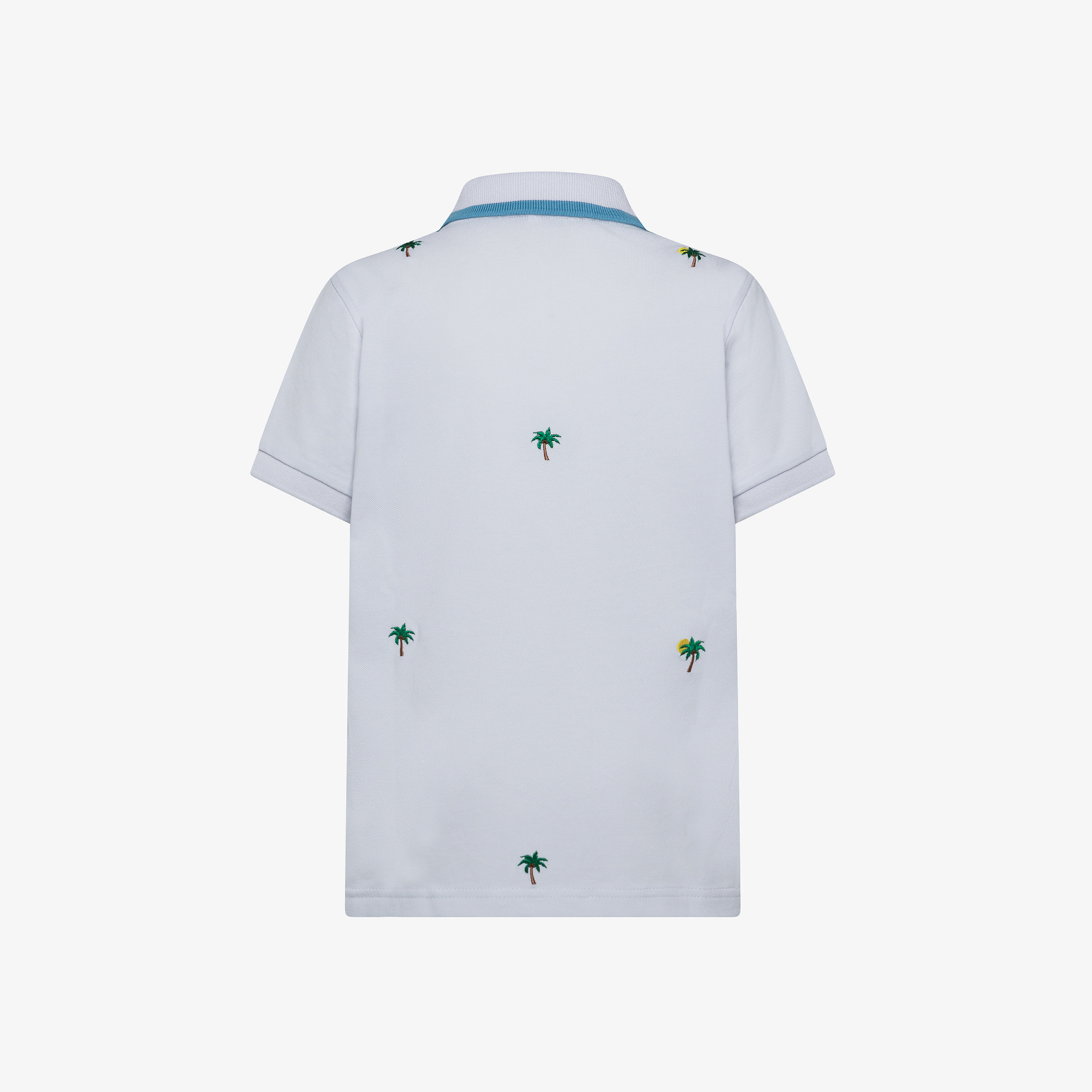 BOY'S POLO FULL EMBROIDERY S/S BIANCO