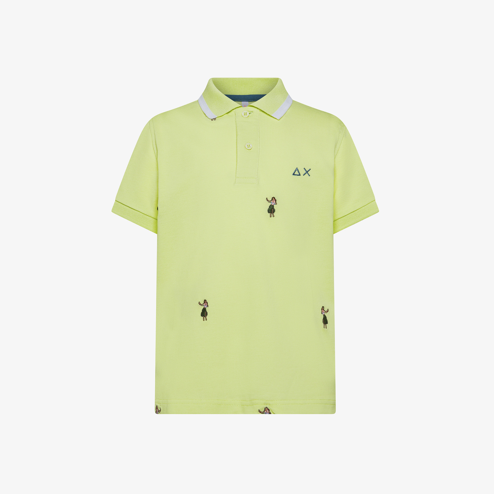 BOY'S POLO FULL EMBROIDERY S/S GIALLO LIMONE