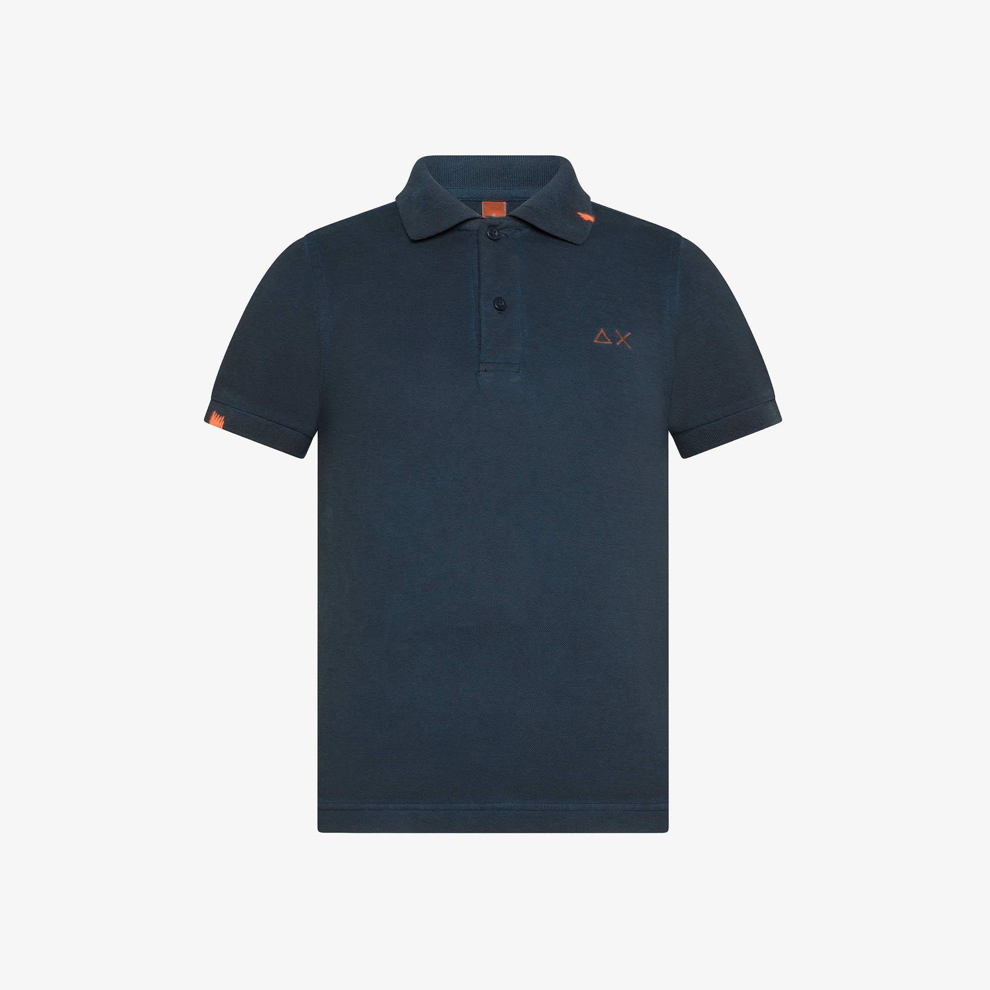 Polo in piquet di cotone blu navy