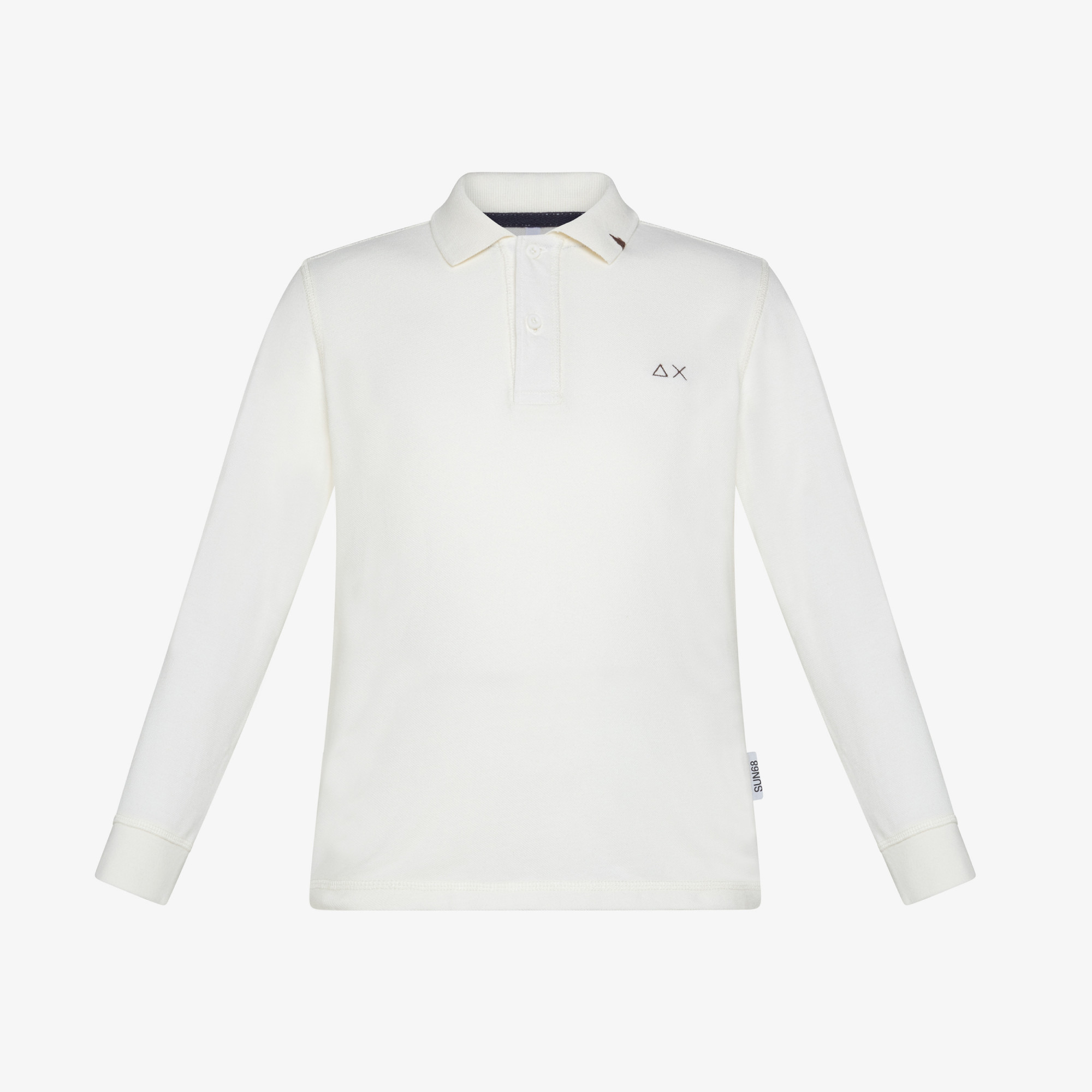 BOY'S POLO VINTAGE CONTRAST STICHING L/S BIANCO PANNA