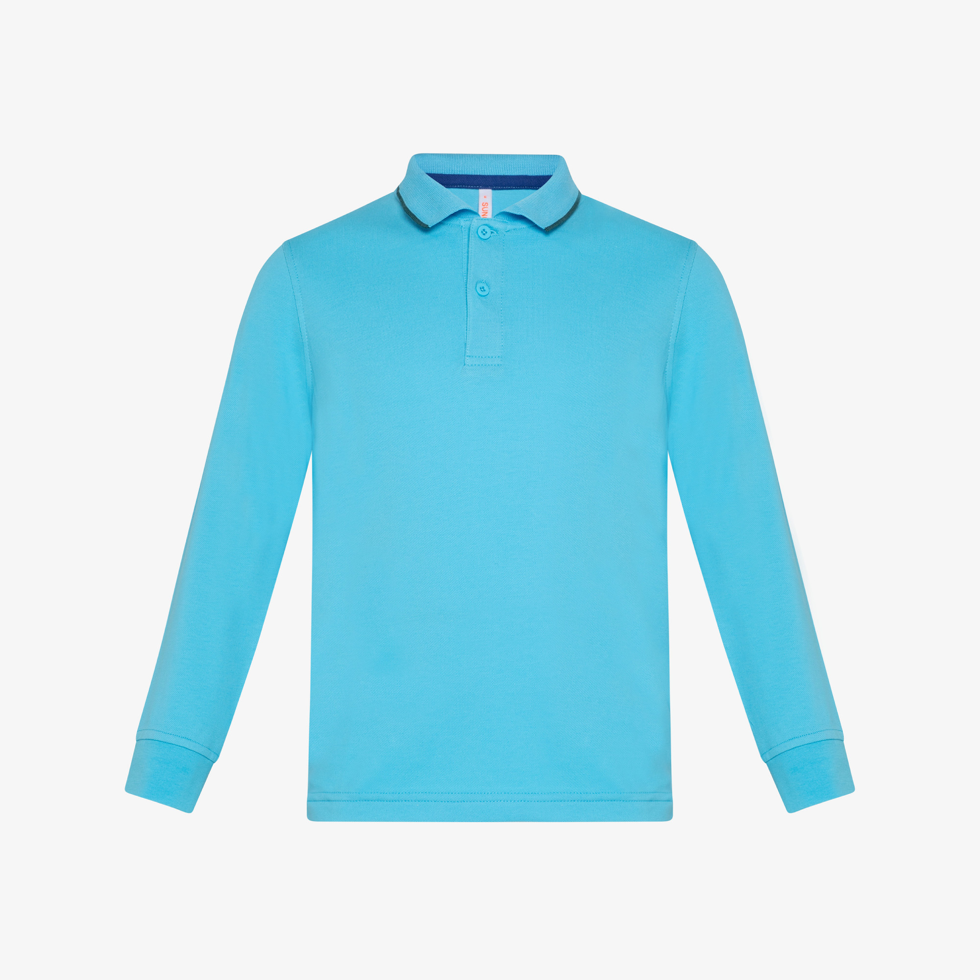 BOY'S POLO EL. SMALL STRIPES L/S TURQUOISE
