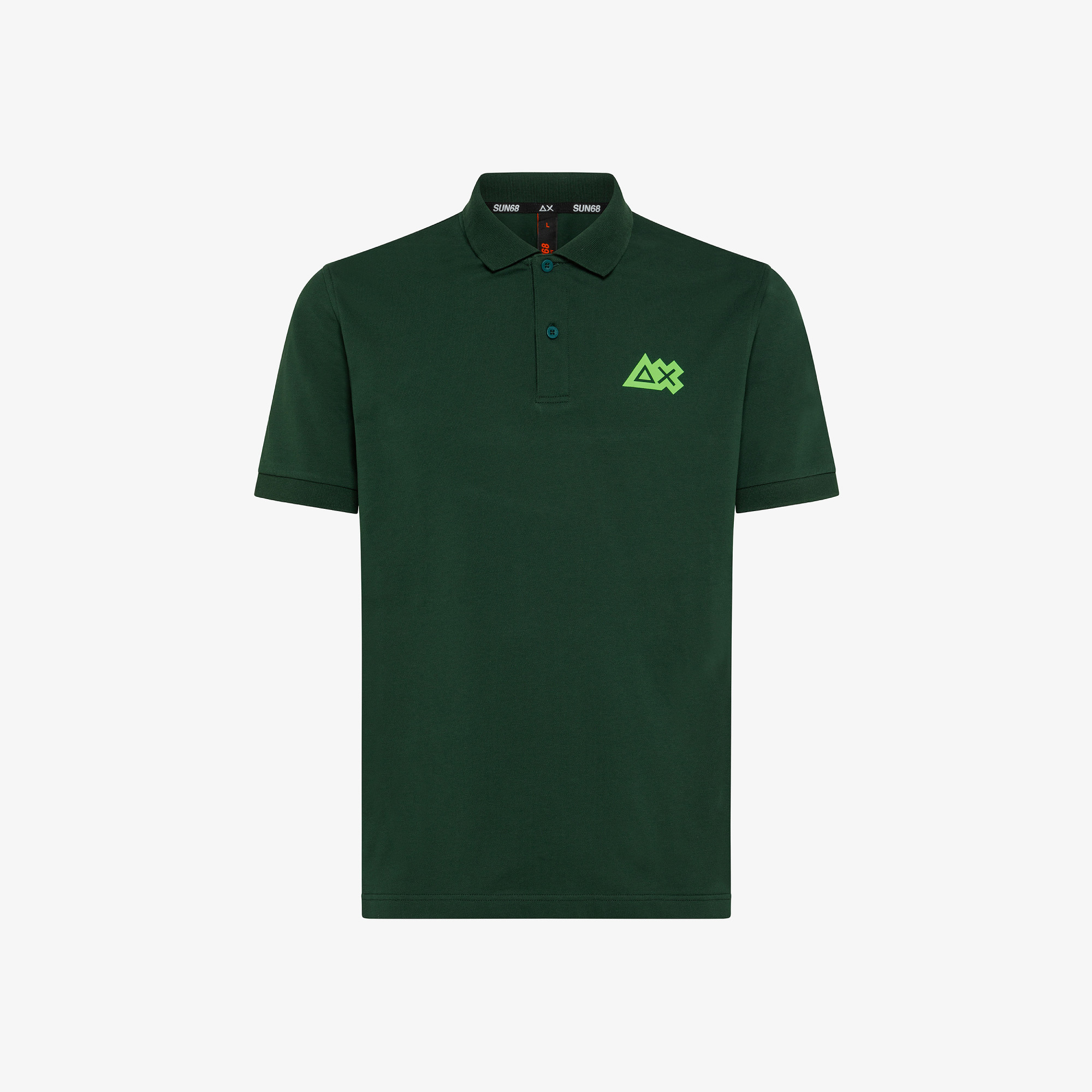 POLO LOGO SPORT S/S VERDE SCURO