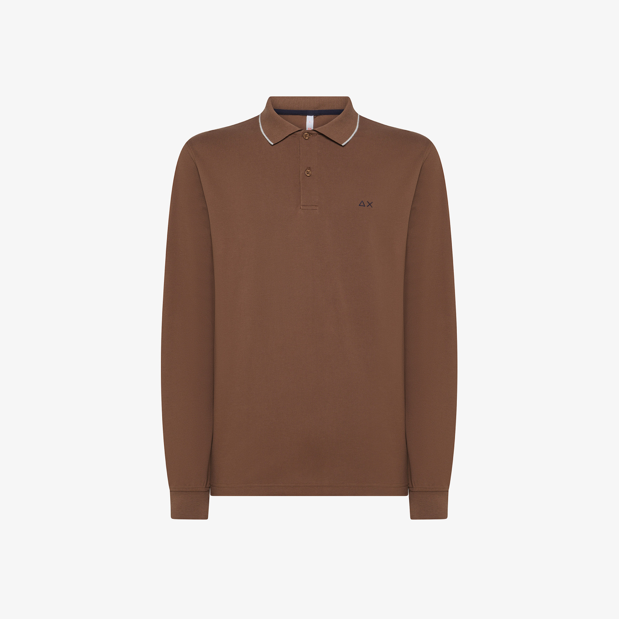 Cotton piqué polo shirt BROWN