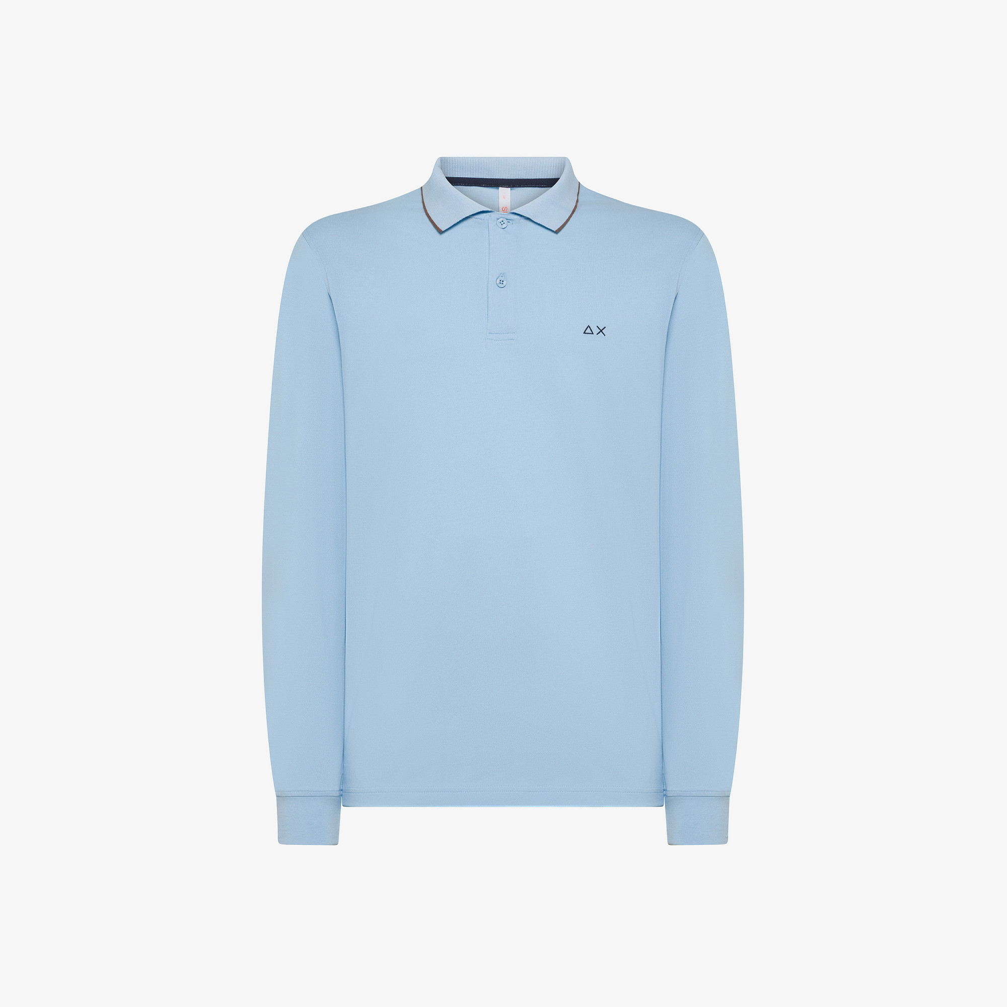 Cotton piqué polo shirt SKY BLUE