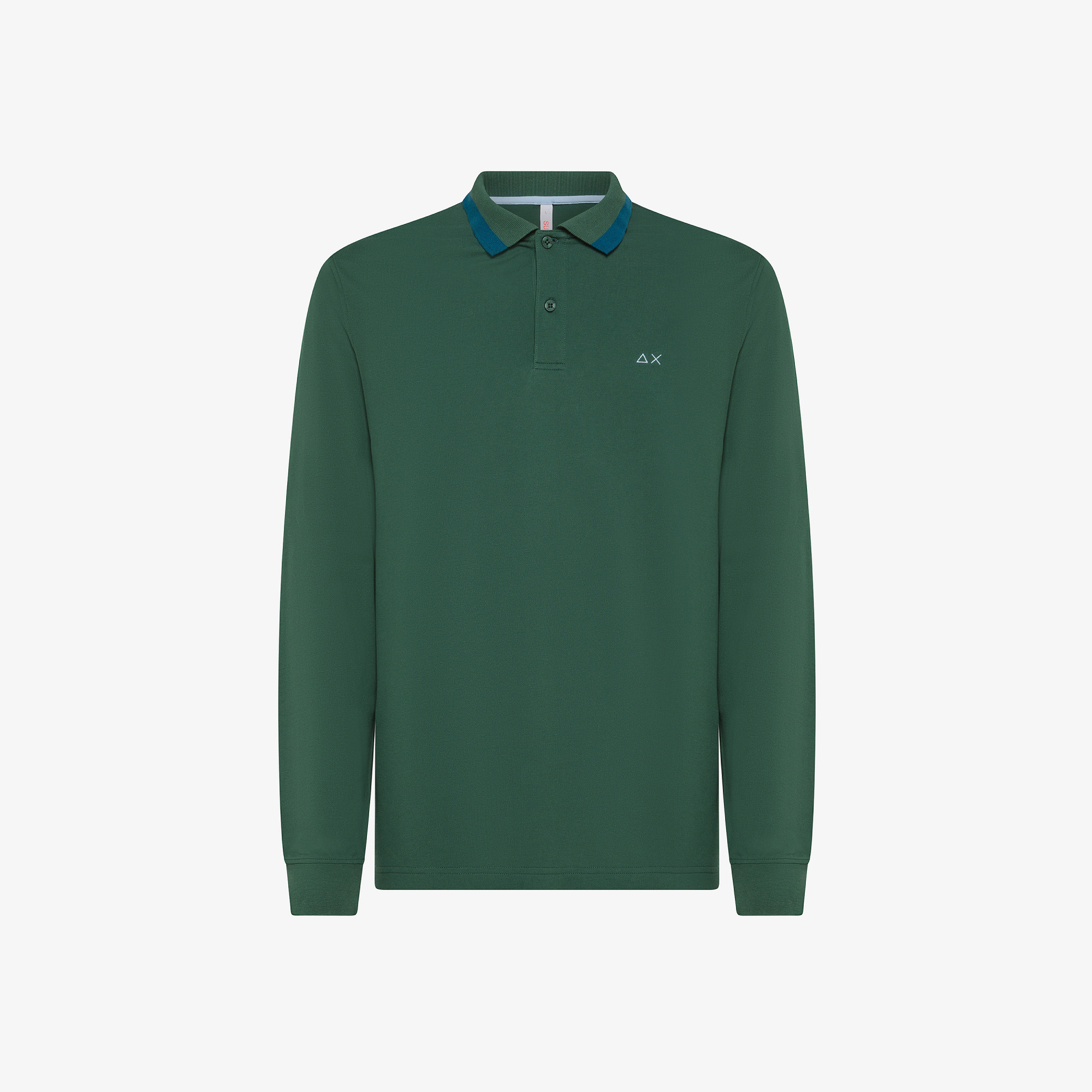 POLO BIG STRIPES EL. L/S VERDE SCURO