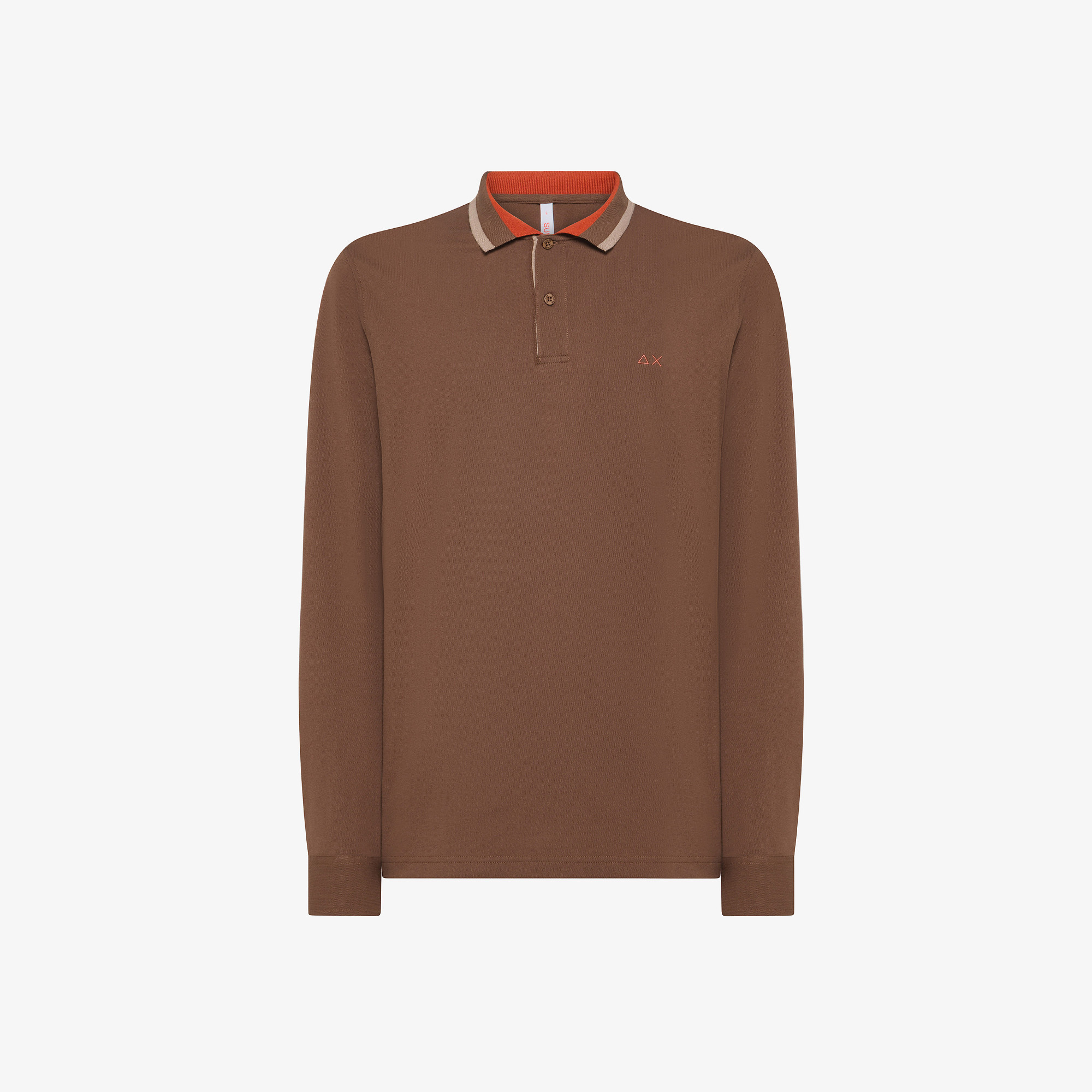 Cotton piqué polo shirt BROWN