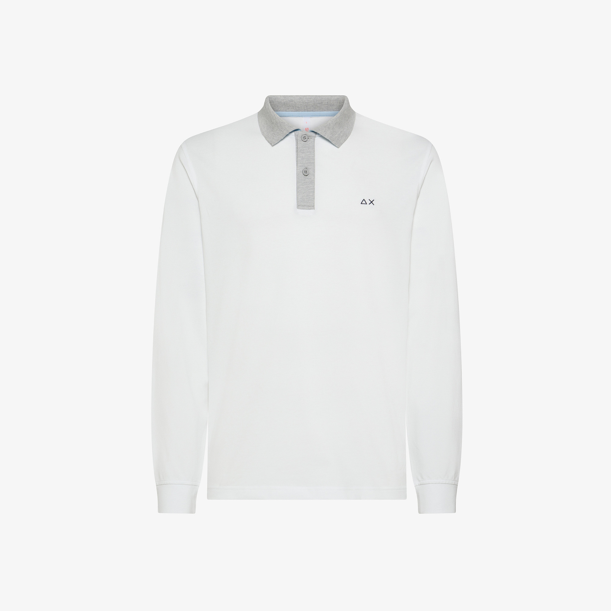 POLO CONTRAST ELBOW AND PLACKET EL. L/S BIANCO