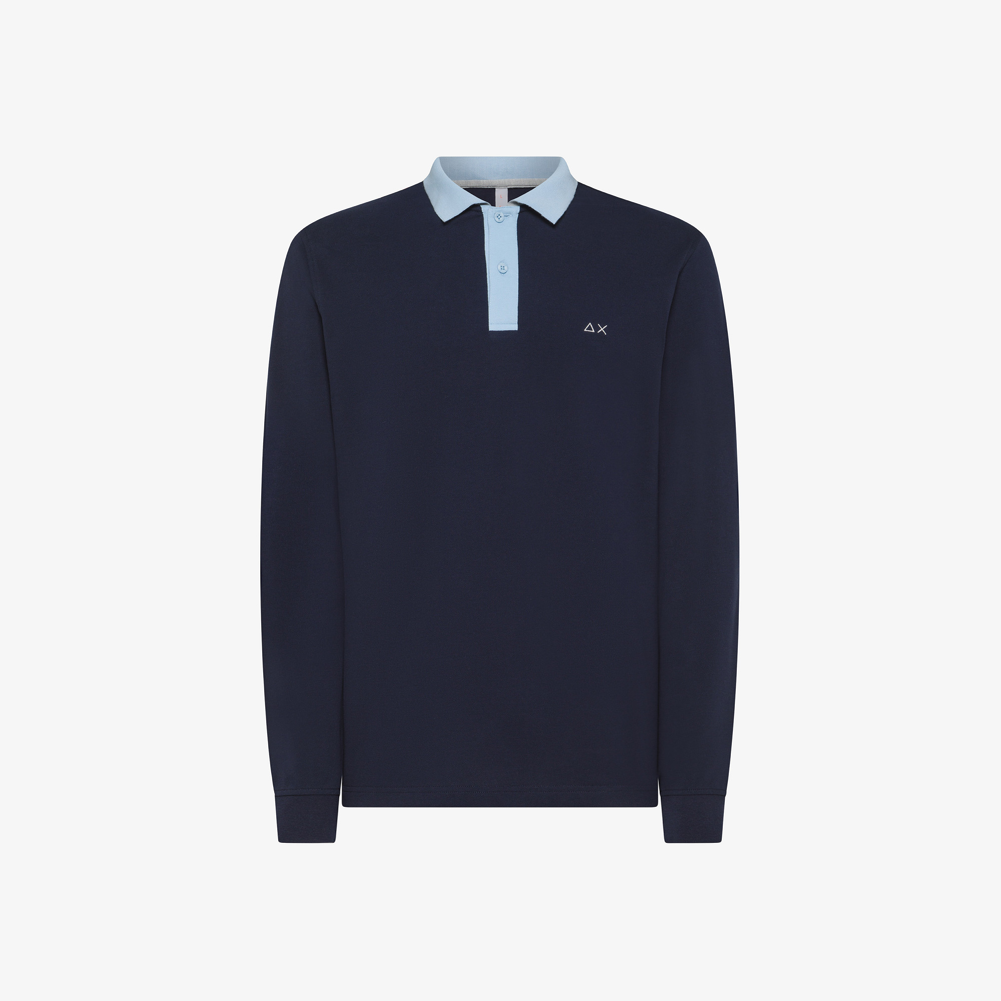 POLO CONTRAST ELBOW AND PLACKET EL. L/S NAVY BLUE