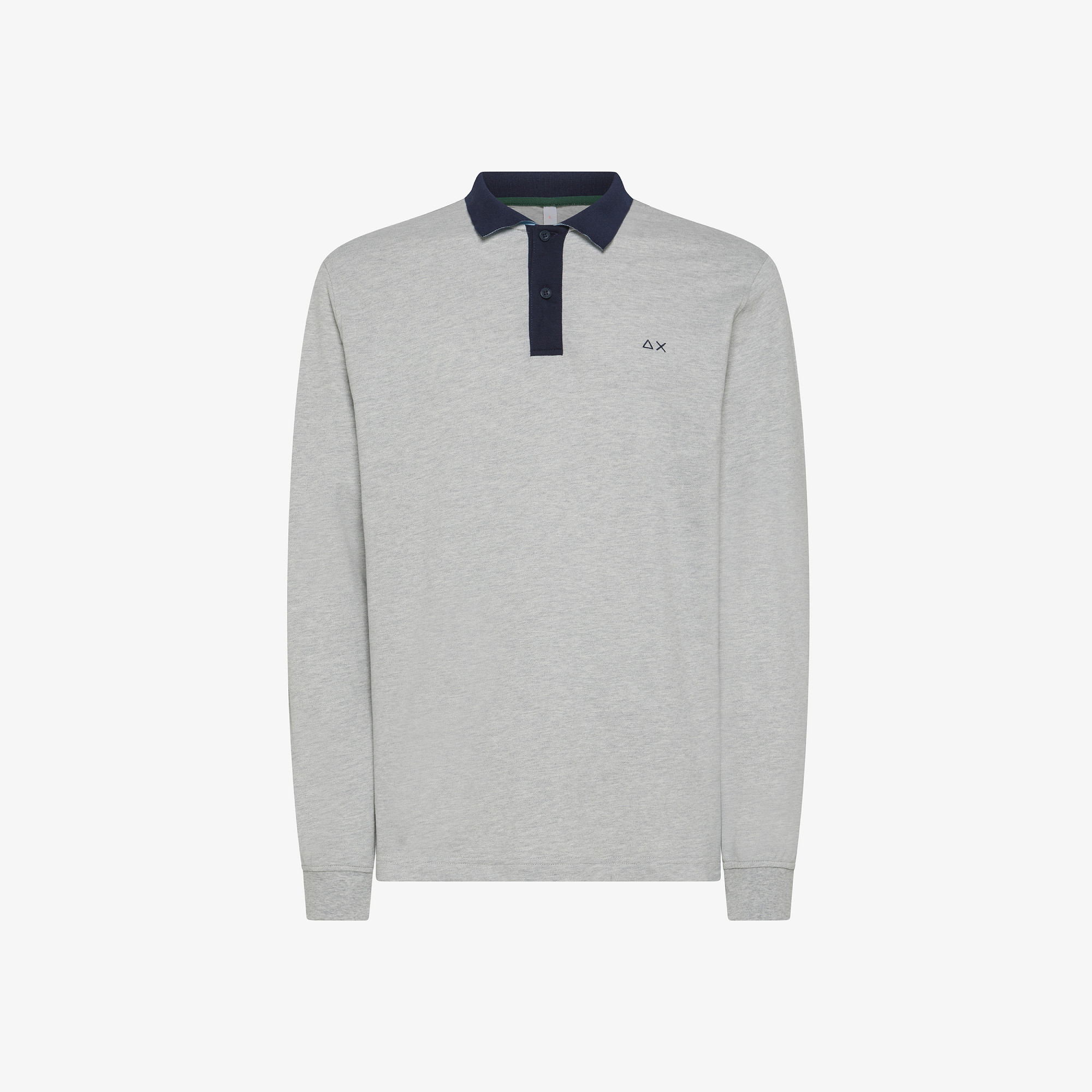 POLO CONTRAST ELBOW AND PLACKET EL. L/S MEDIUM GREY