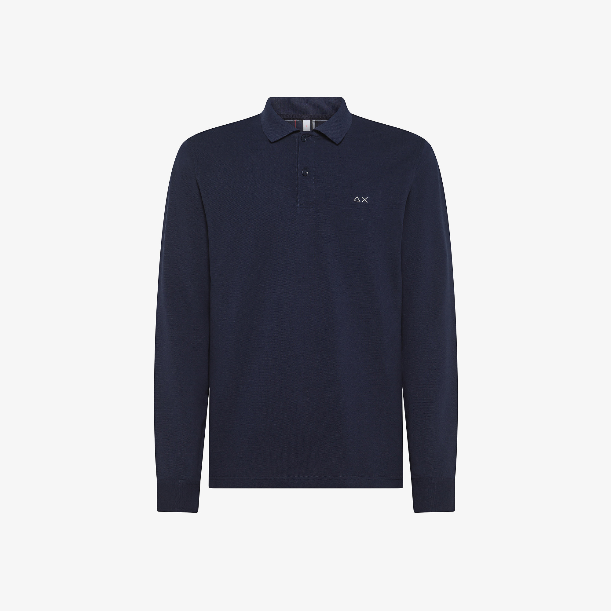 POLO CONTRAST FABRIC ELBOW EL. L/S NAVY BLUE