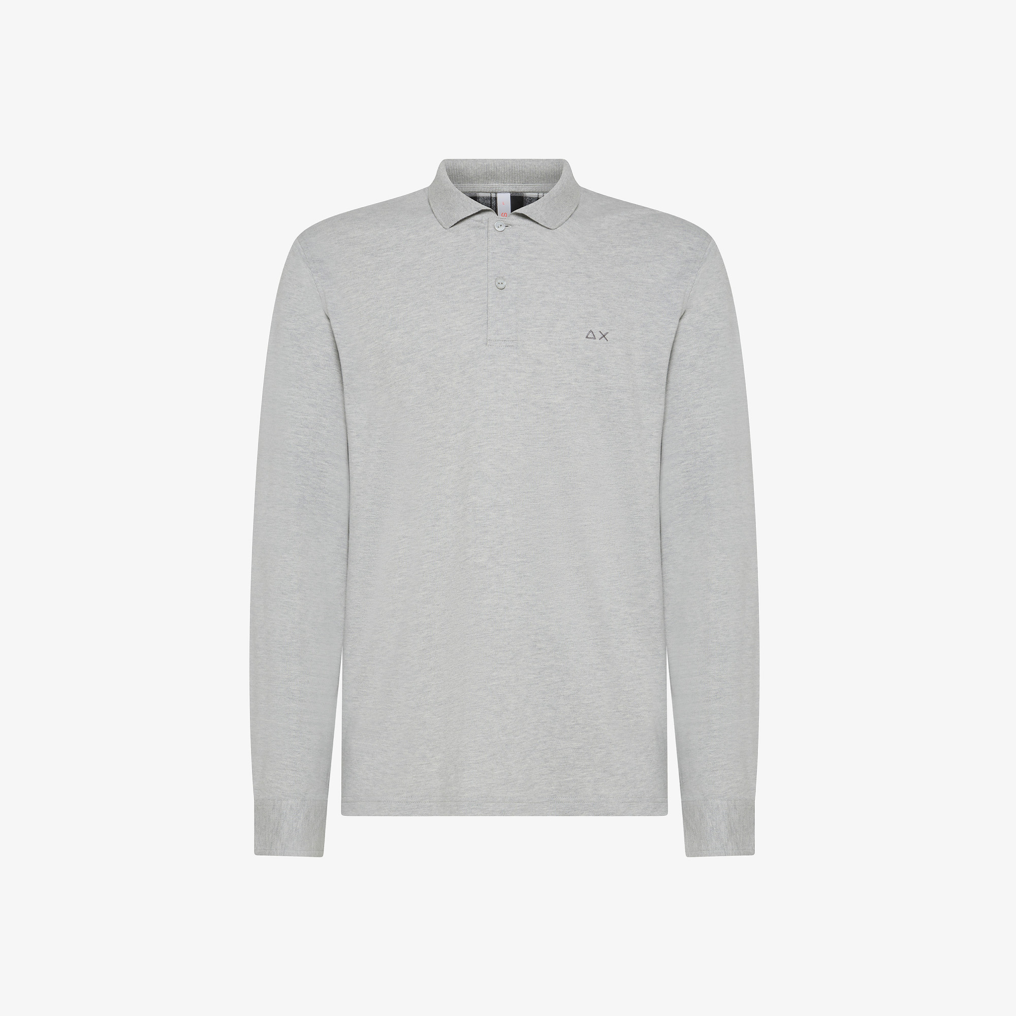 POLO CONTRAST FABRIC ELBOW EL. L/S MEDIUM GREY