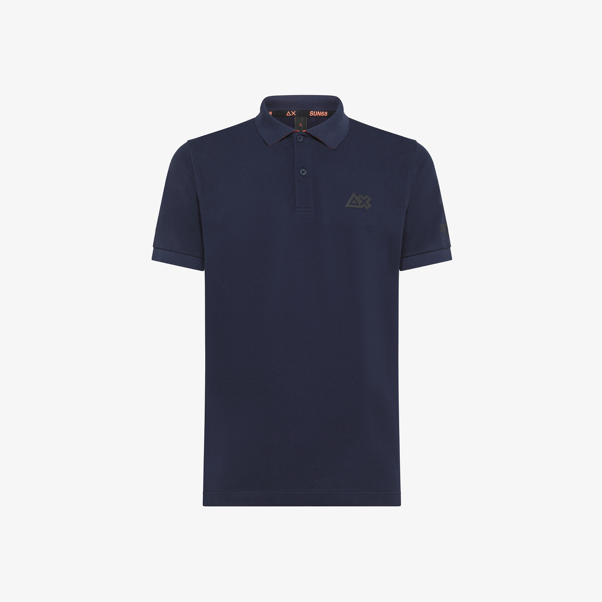 Cotton piqué polo shirt NAVY BLUE