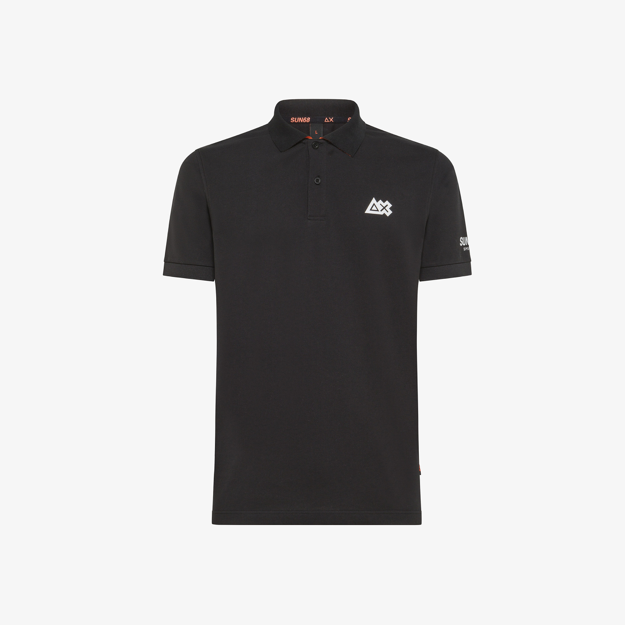 Cotton piqué polo shirt BLACK