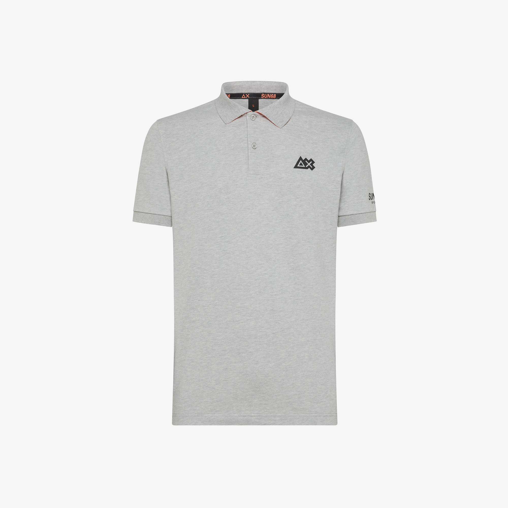 Cotton piqué polo shirt MEDIUM GREY