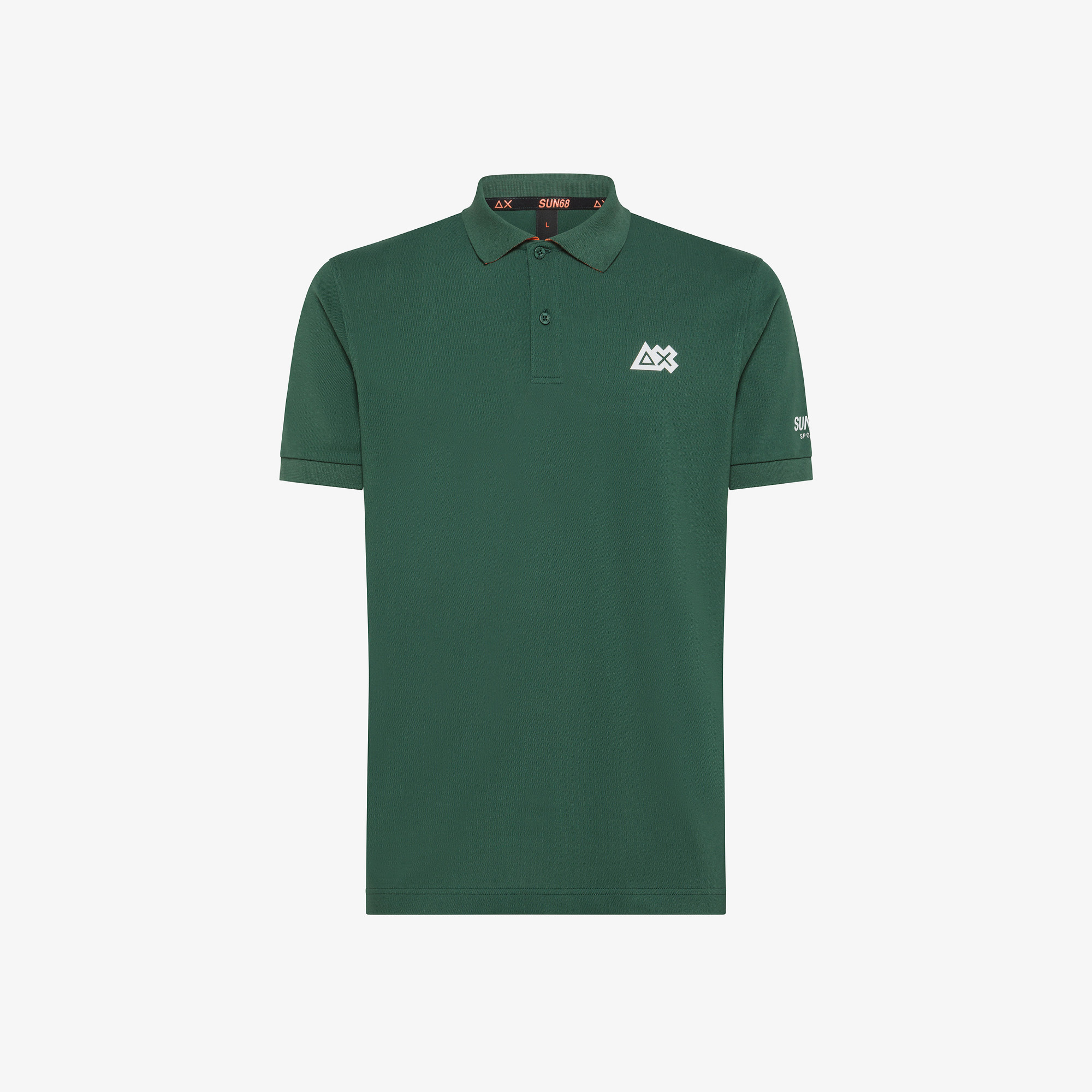 Polo in piquet di cotone VERDE SCURO