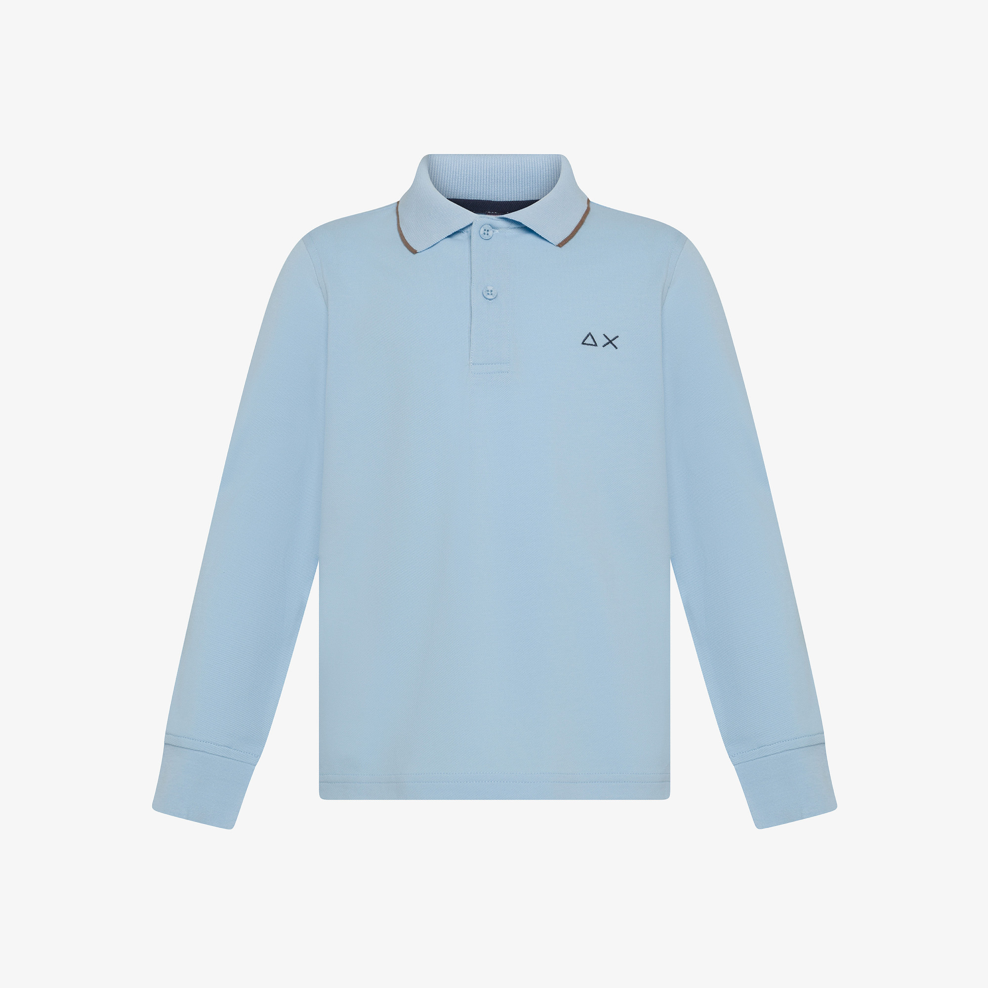 Cotton piqué polo shirt SKY BLUE