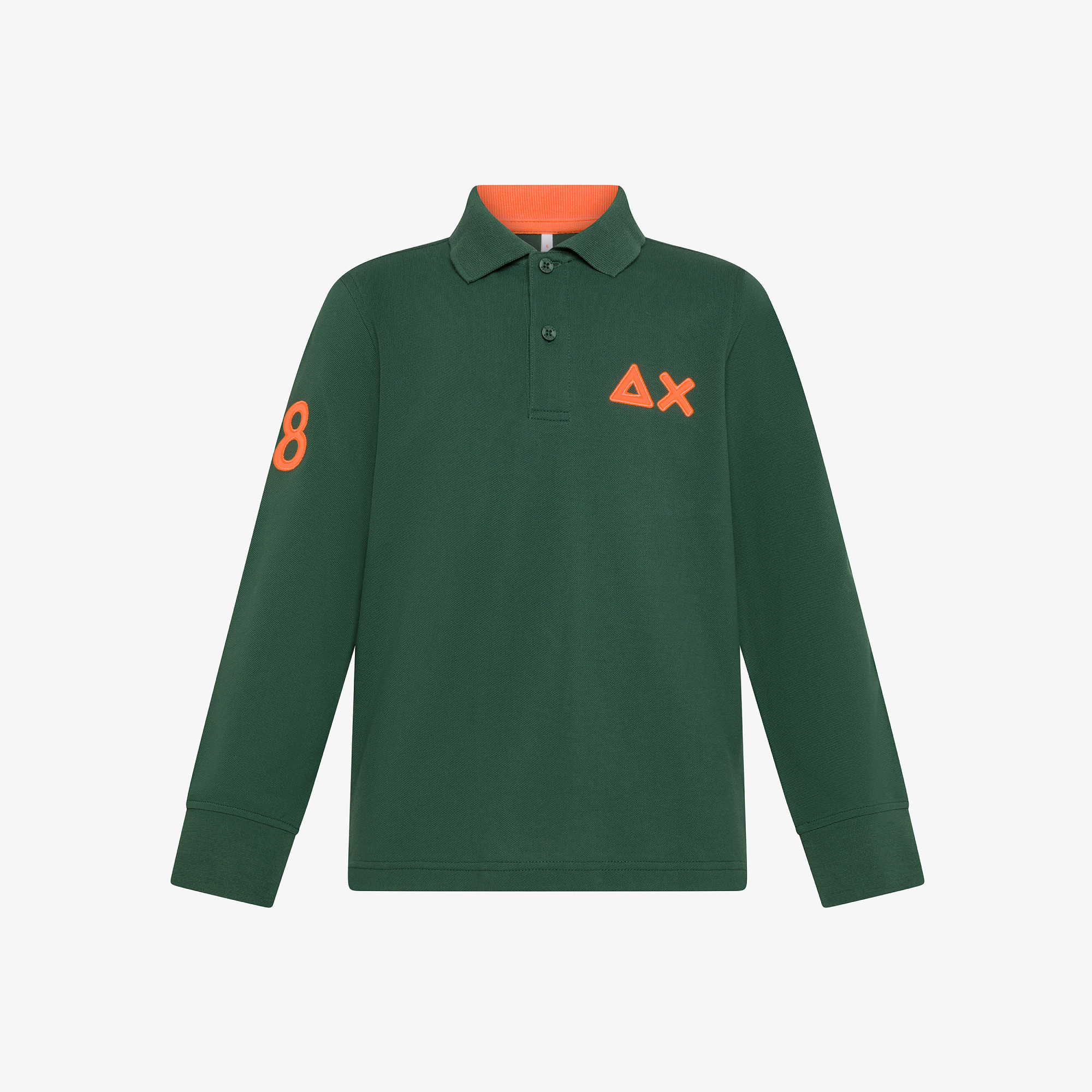 Polo in piquet di cotone VERDE SCURO