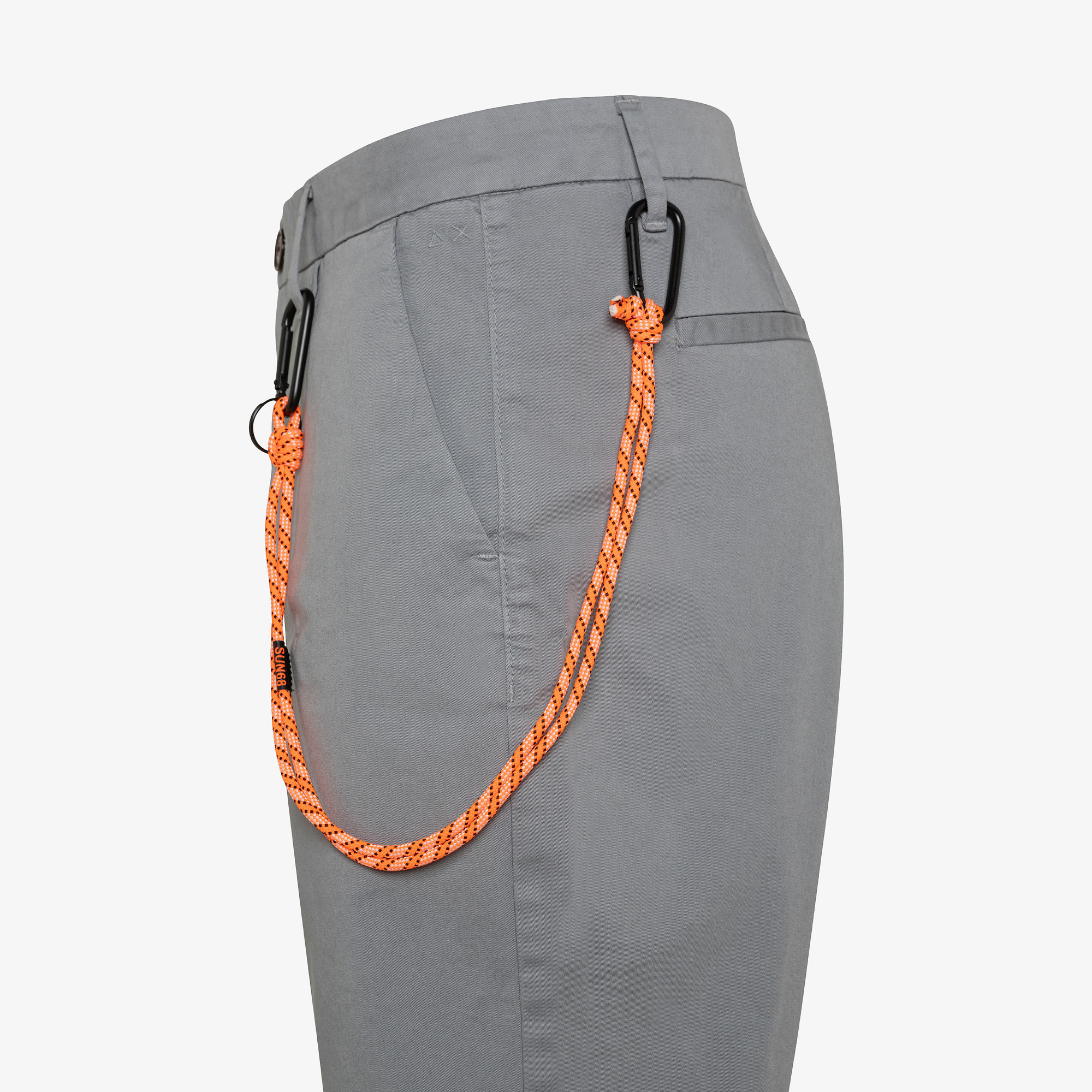 BERMUDA CHINO FOLD ASH
