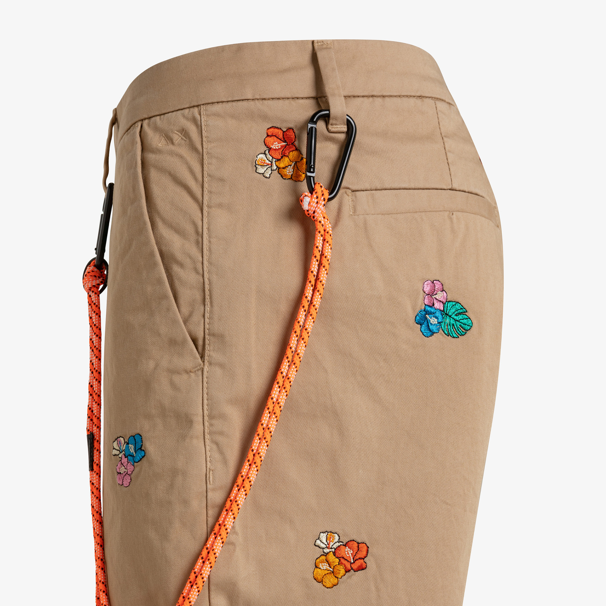 BERMUDA CHINO EMBROIDERY BEIGE