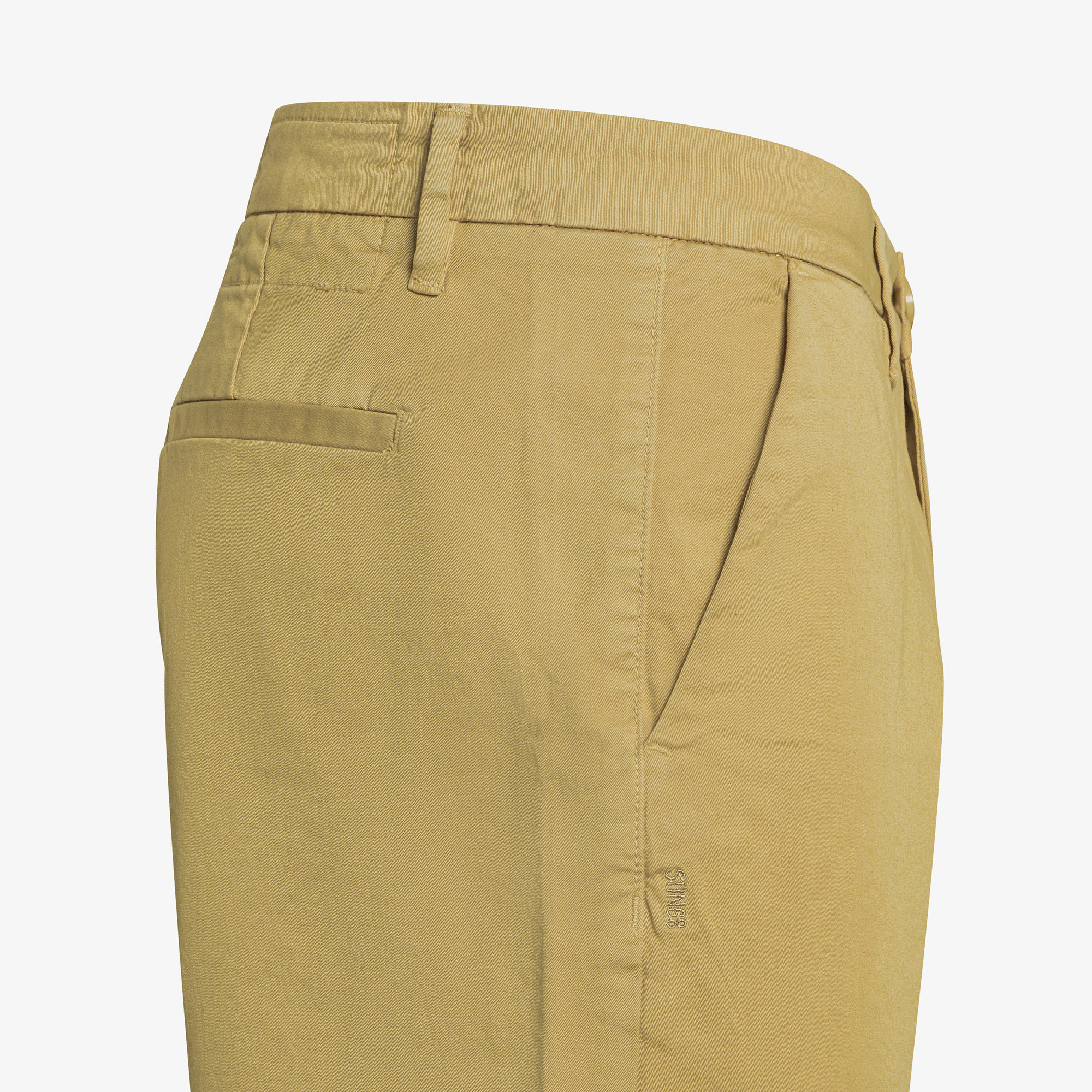 Beige cotton chino shorts