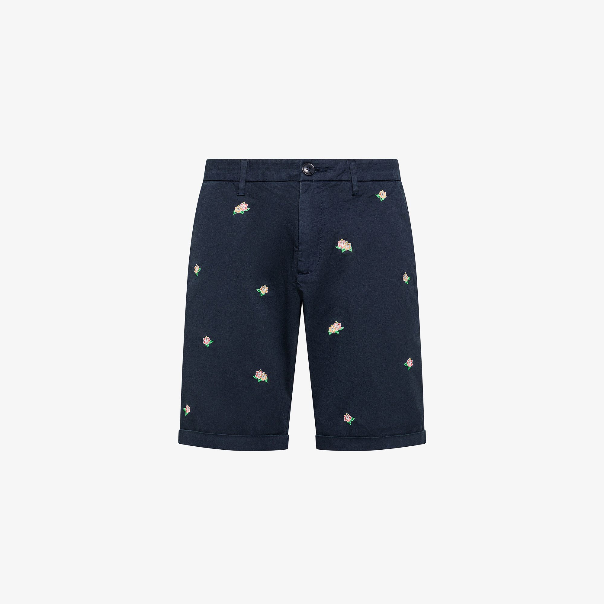 CHINO SHORTS EMBROIDERY NAVY BLUE