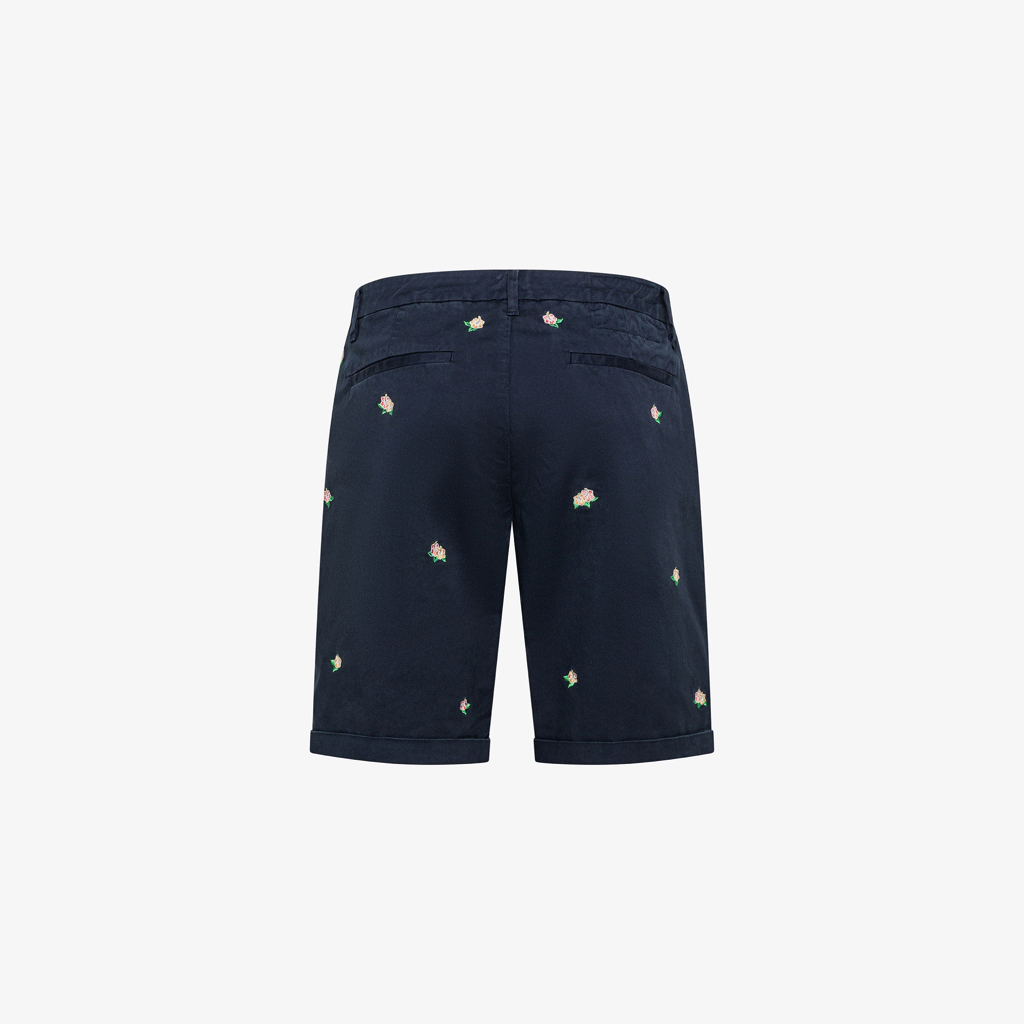 CHINO SHORTS EMBROIDERY NAVY BLUE