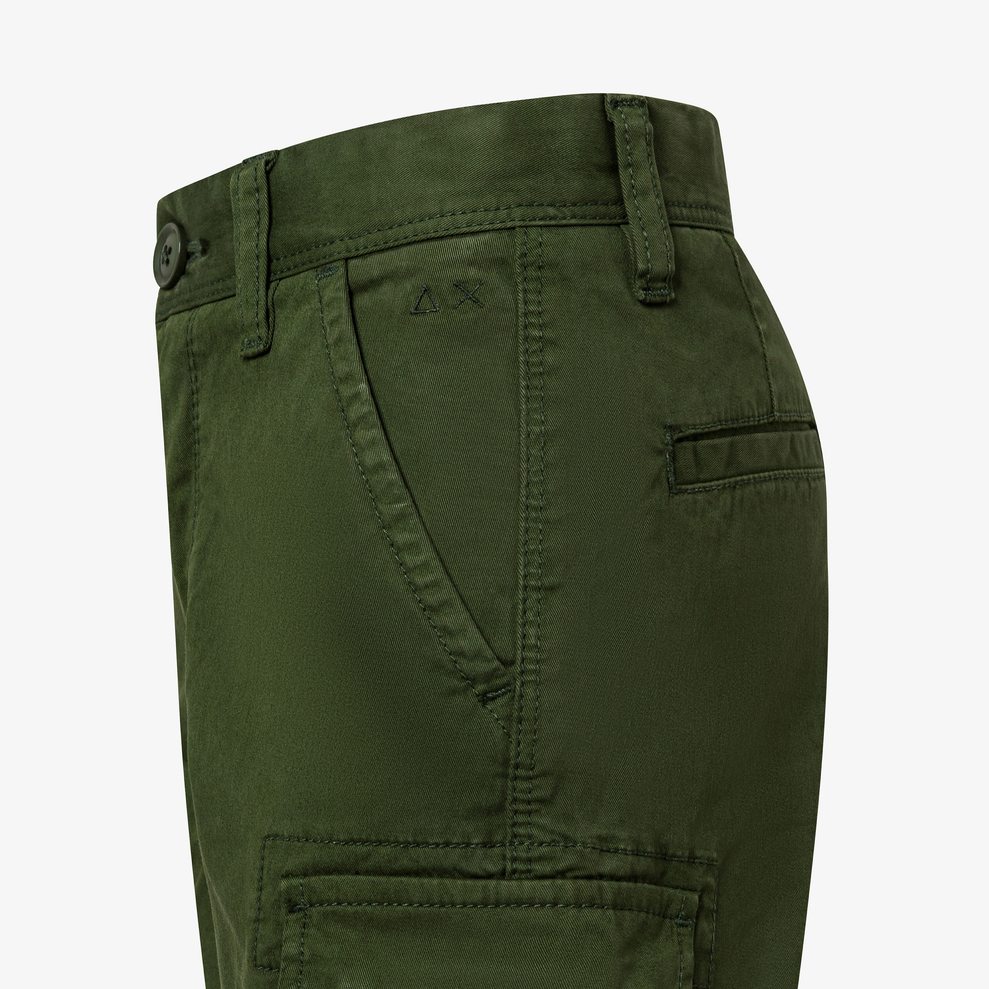 Bermuda cargo in cotone verde scuro