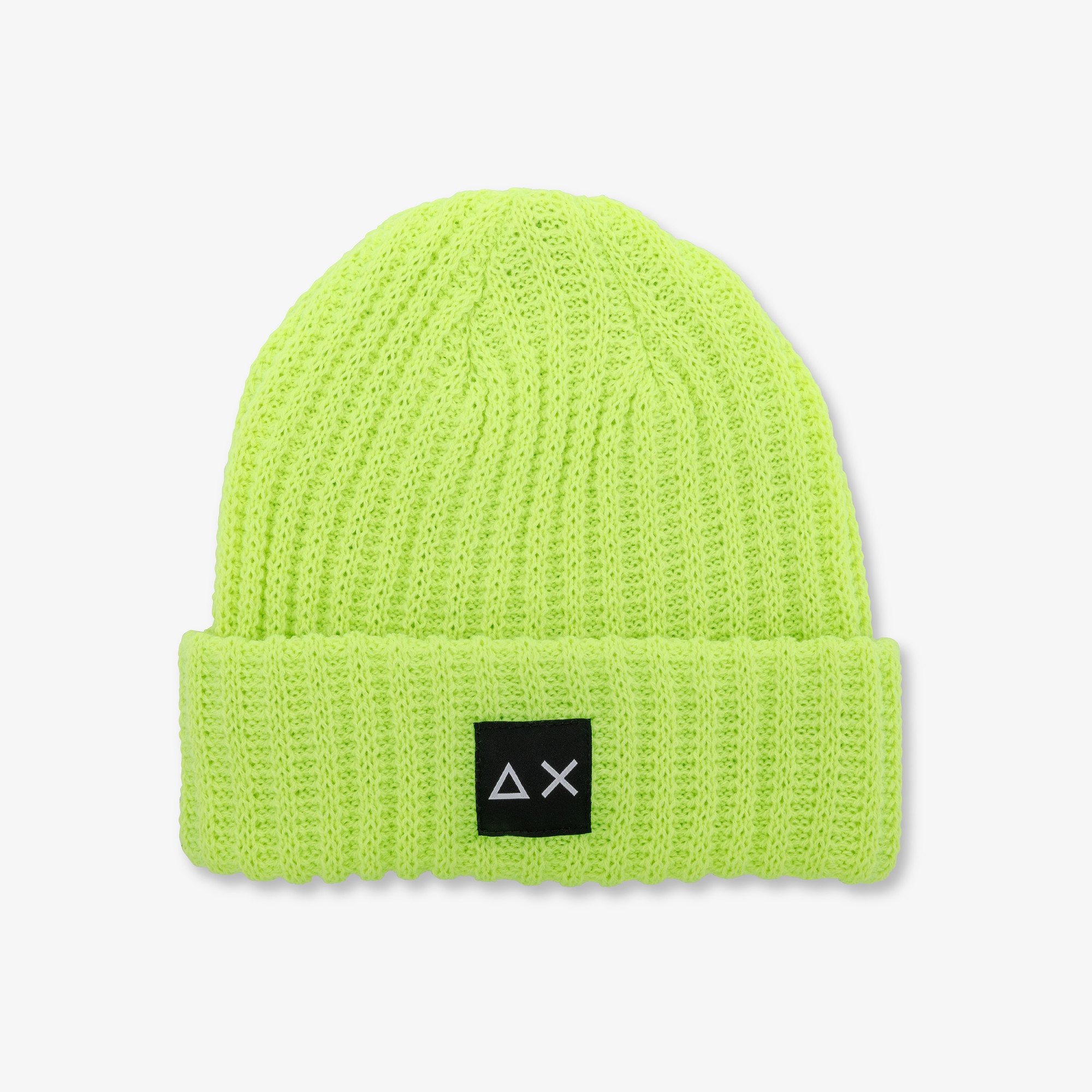 CAP THICK KNIT YELLOW FLUO