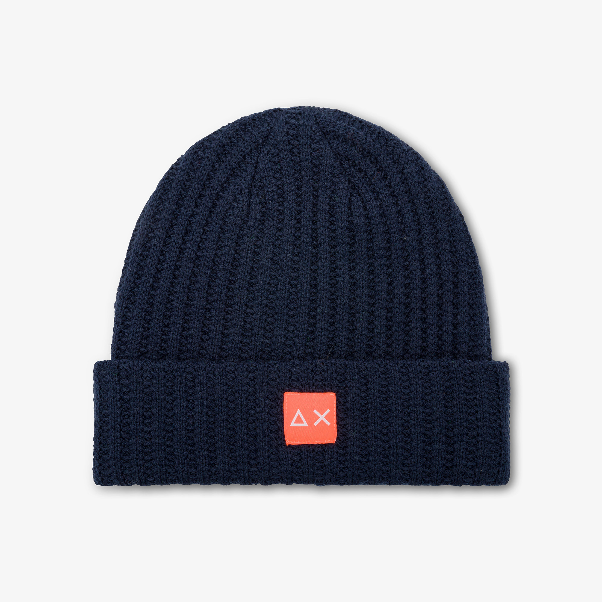 Ribbed wool beanie NAVY BLUE