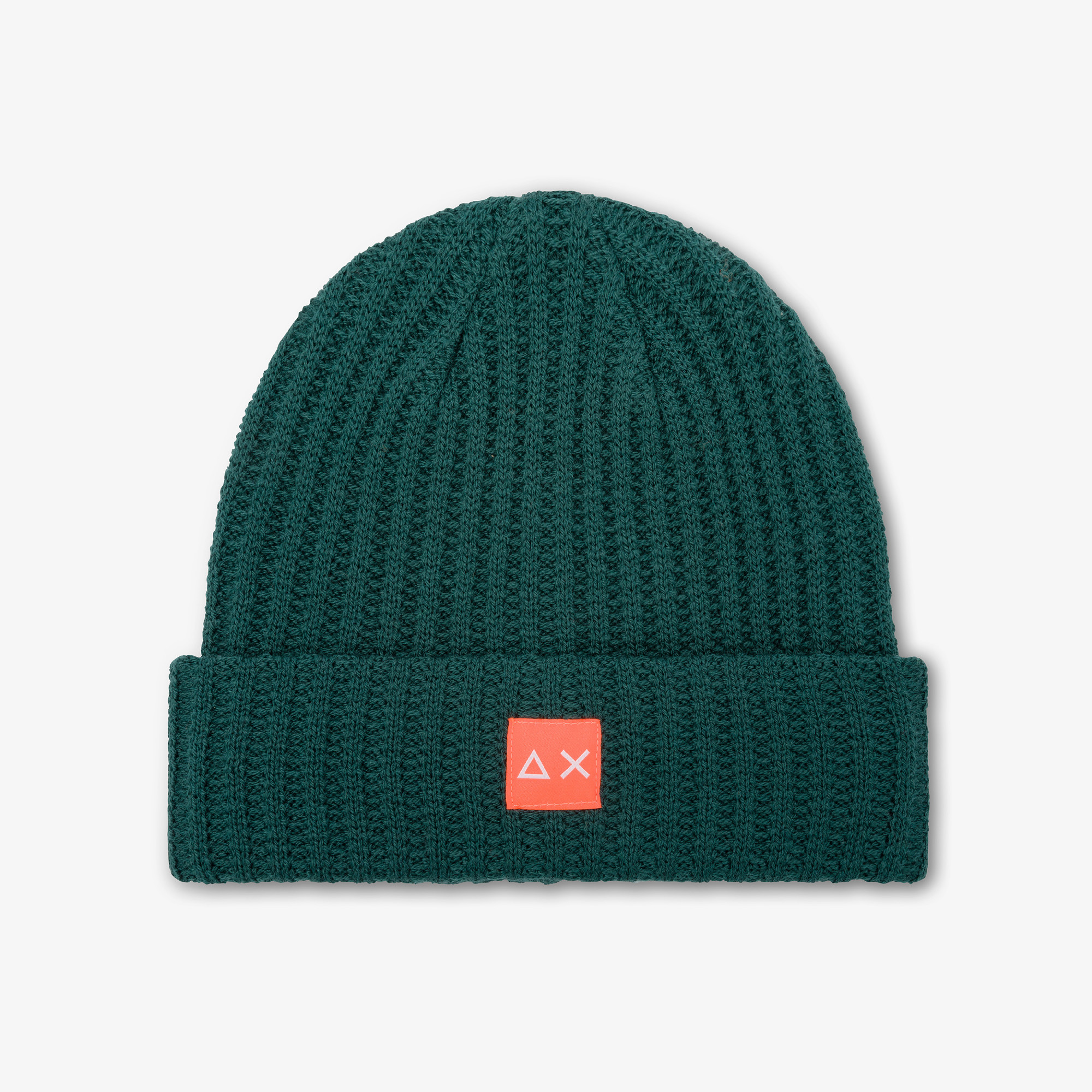 Ribbed wool beanie DARK GREEN