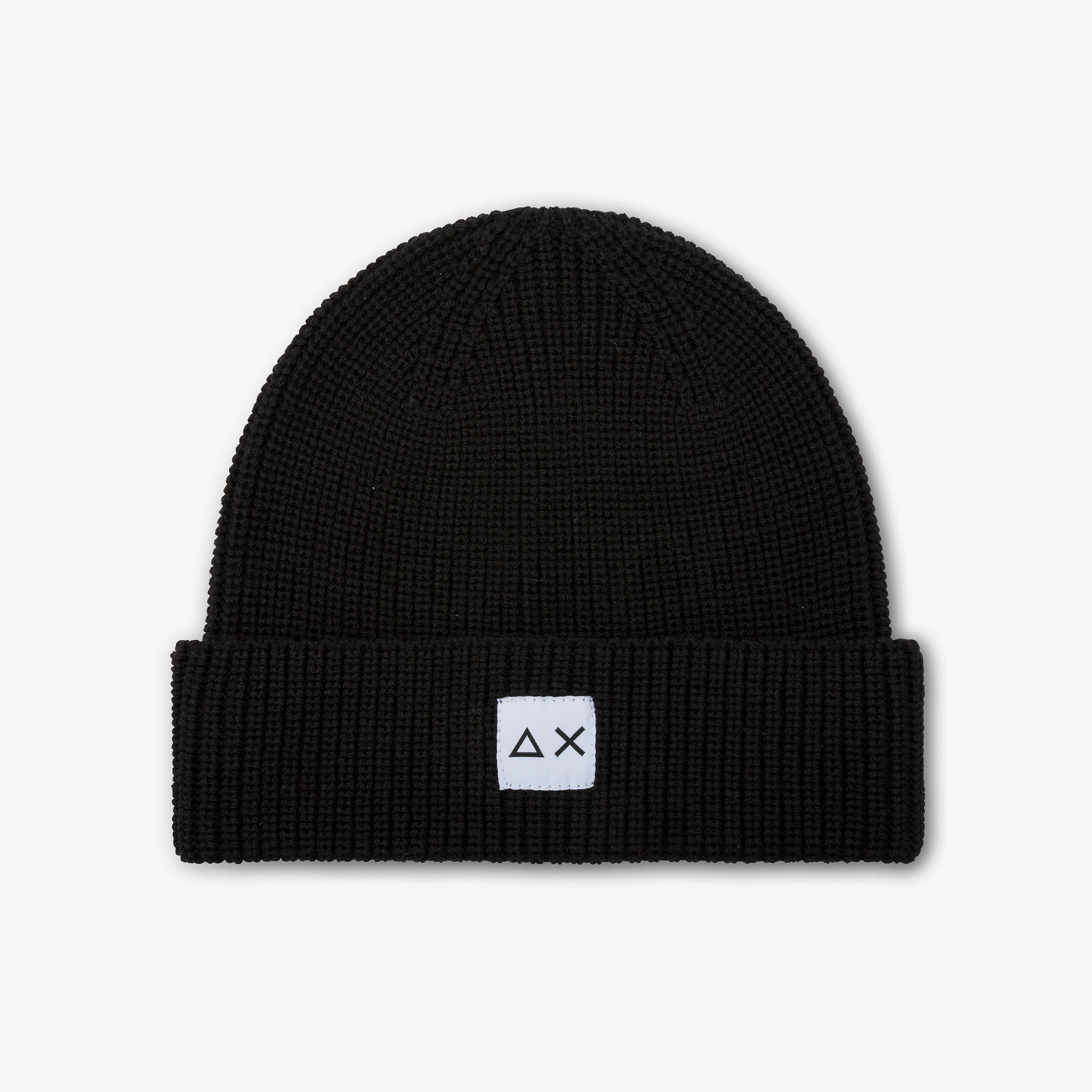 Ribbed wool beanie BLACK