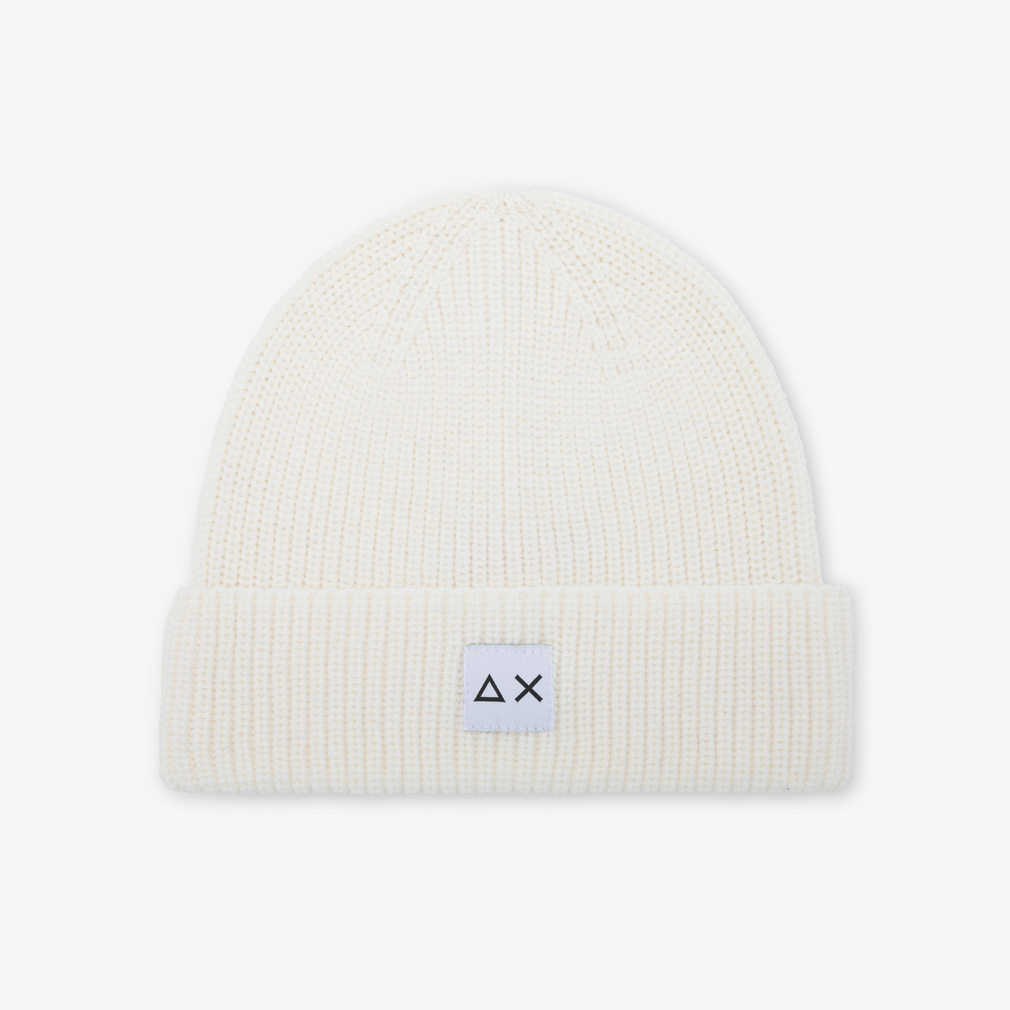 Ribbed wool beanie OFF WHITE