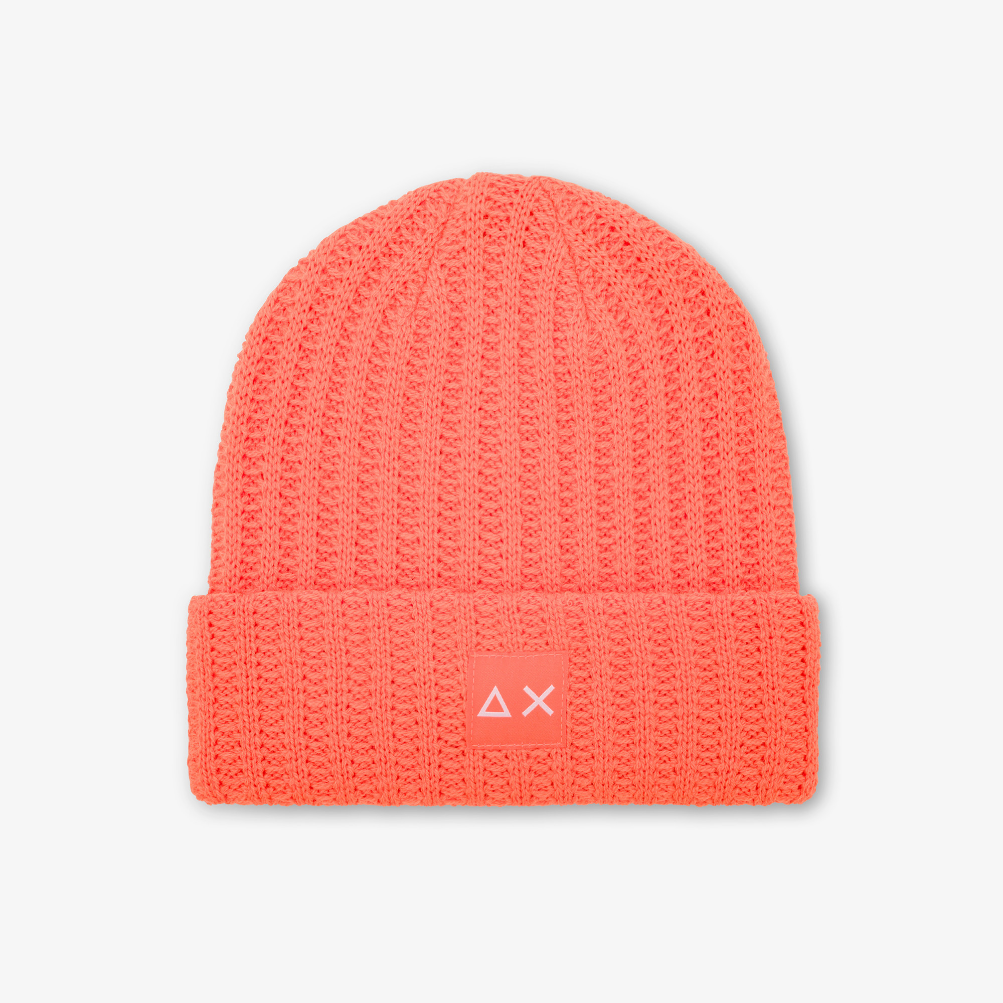Ribbed wool beanie ORANGE FLUO