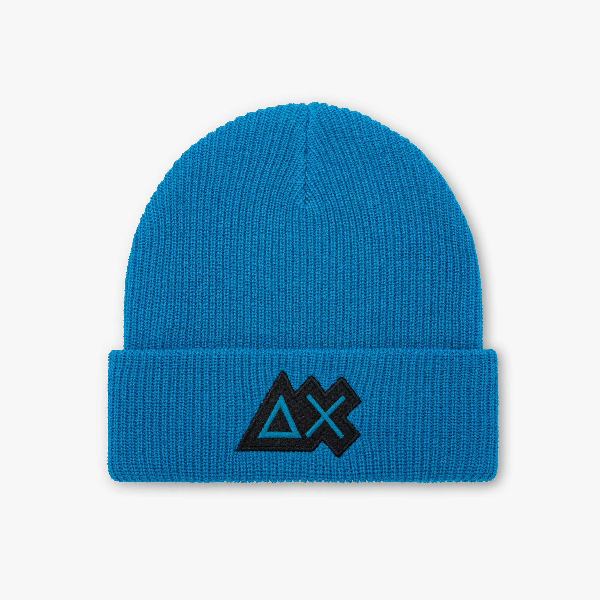 Berrretto beanie in lana a costine TURCHESE