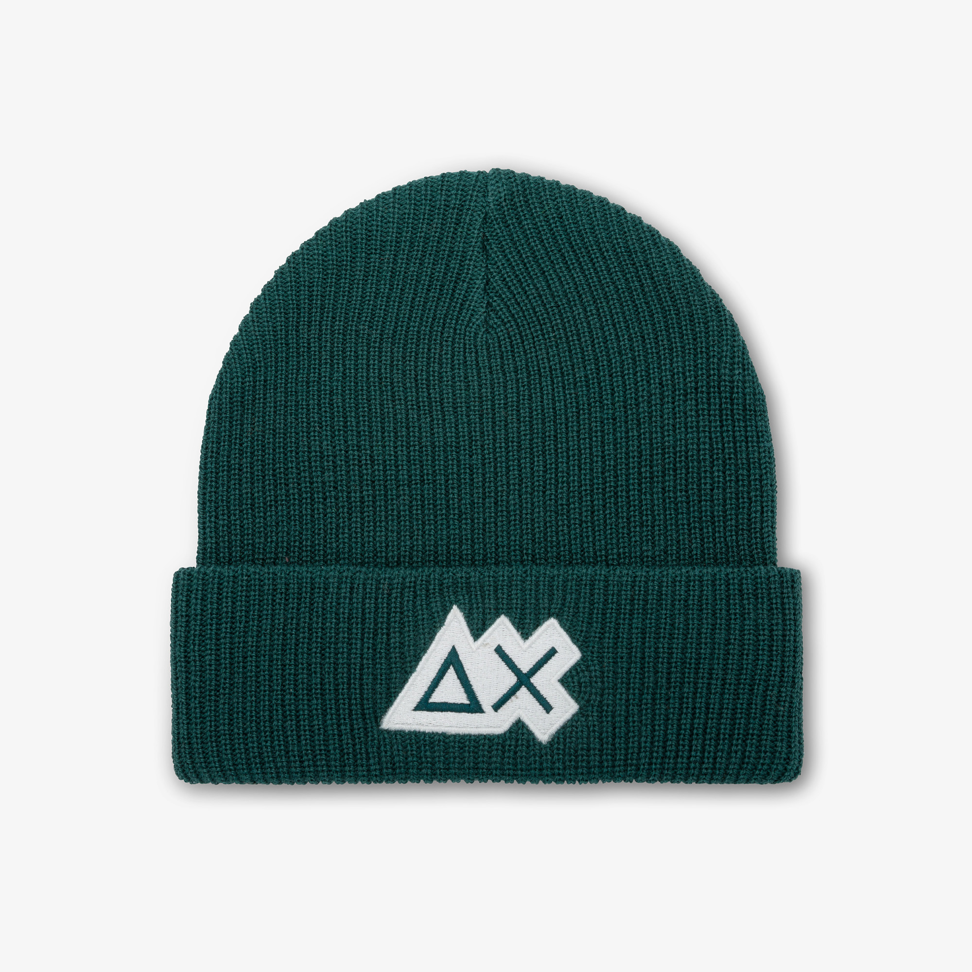 Berrretto beanie in lana a costine VERDE SCURO