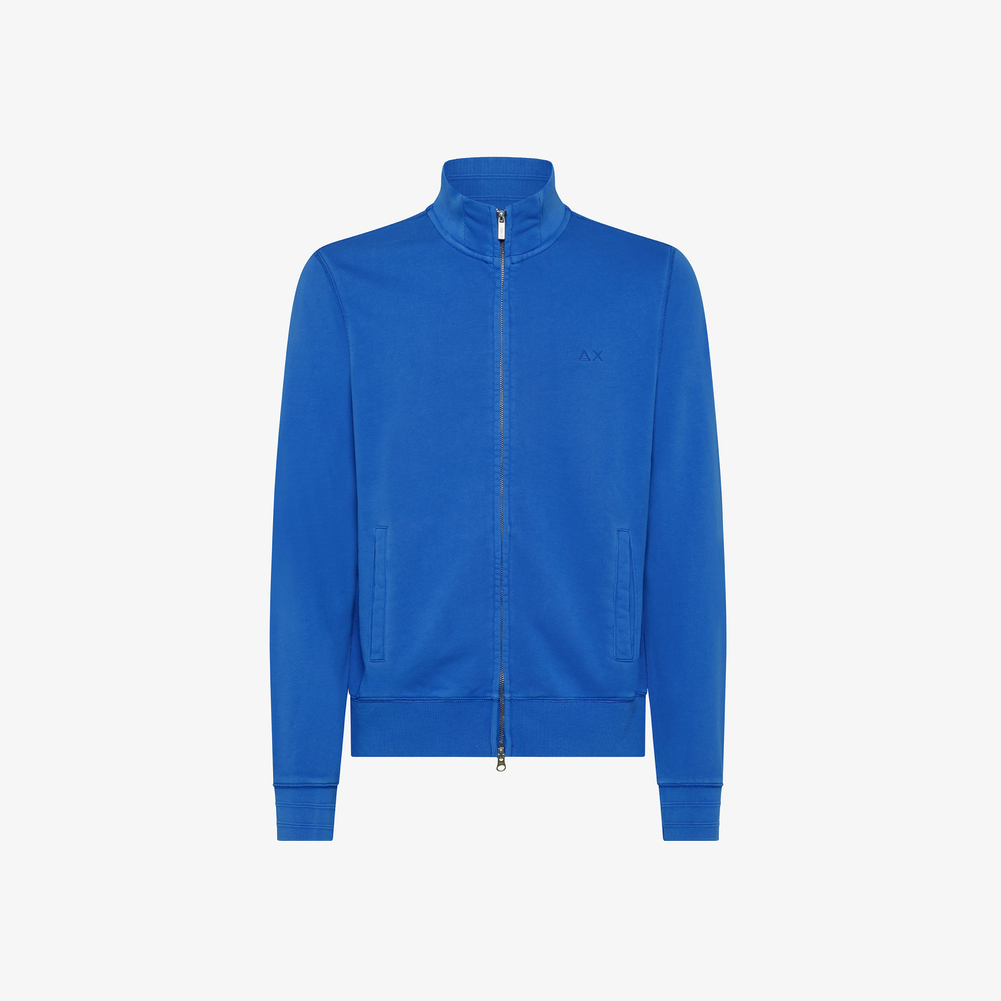 FULL ZIP COLD DYE COTT. FL. BLUE