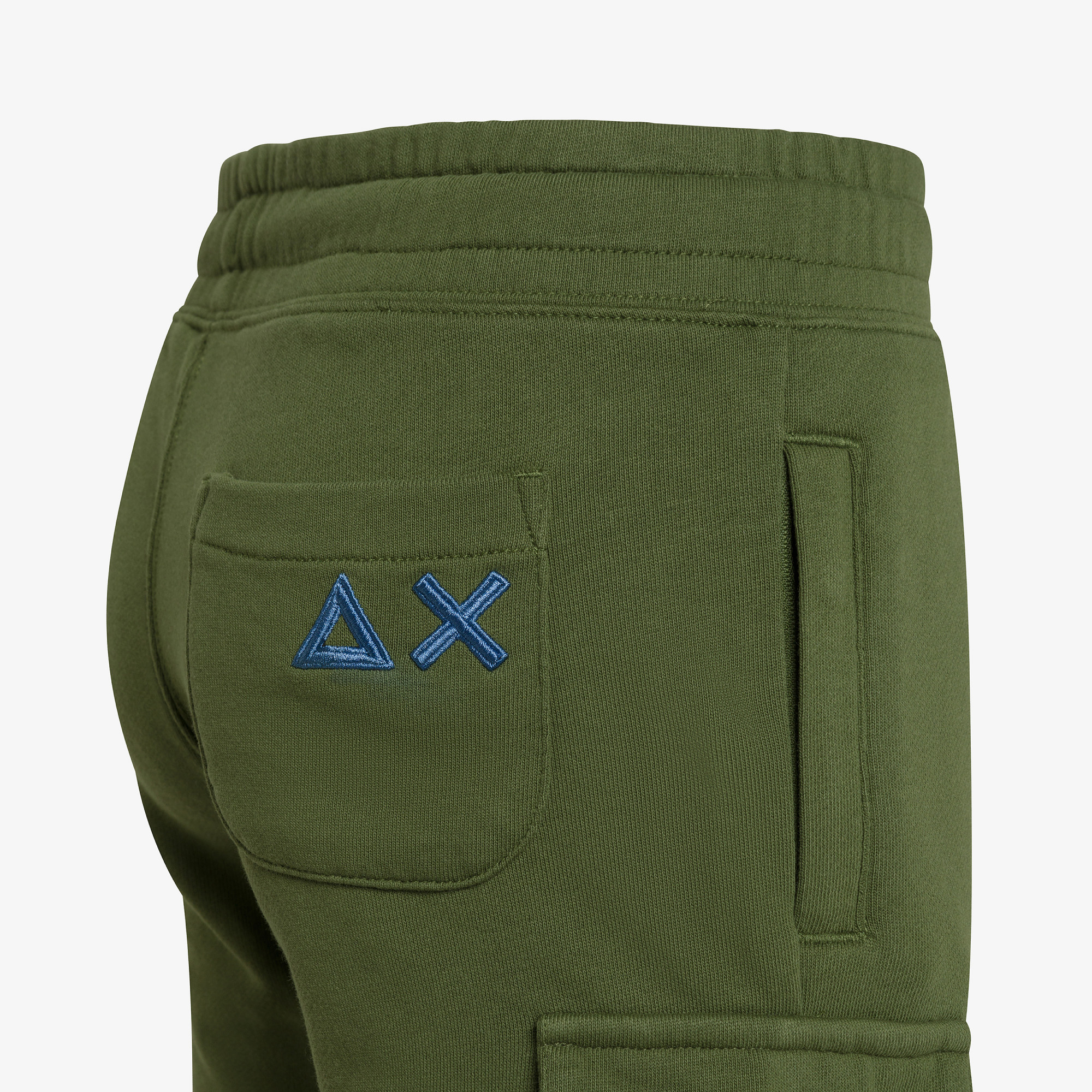 BOY'S PANT SHORT CARGO COTT.FL. DARK GREEN