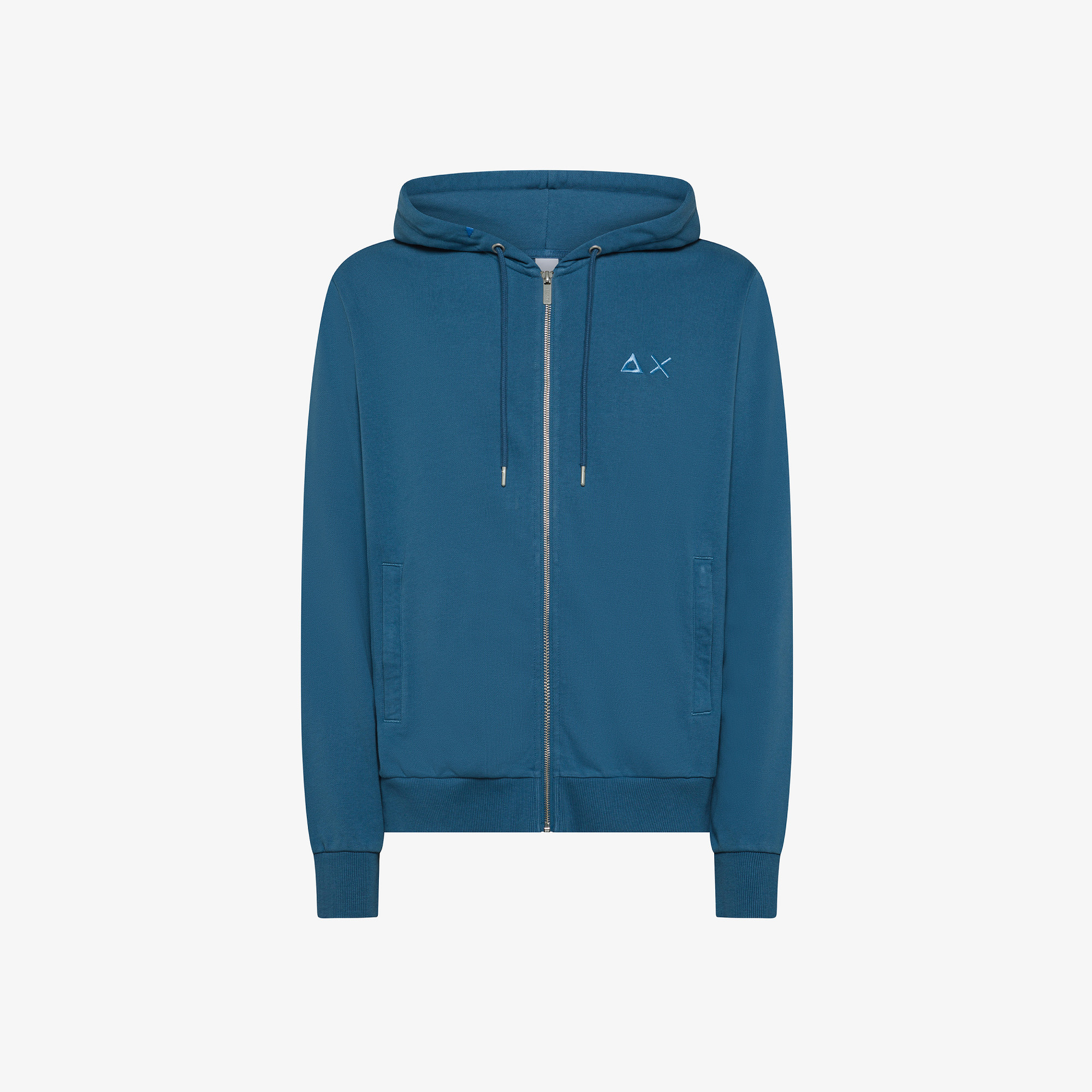 HOODIE ZIP BASIC FLEECE AVIO SCURO