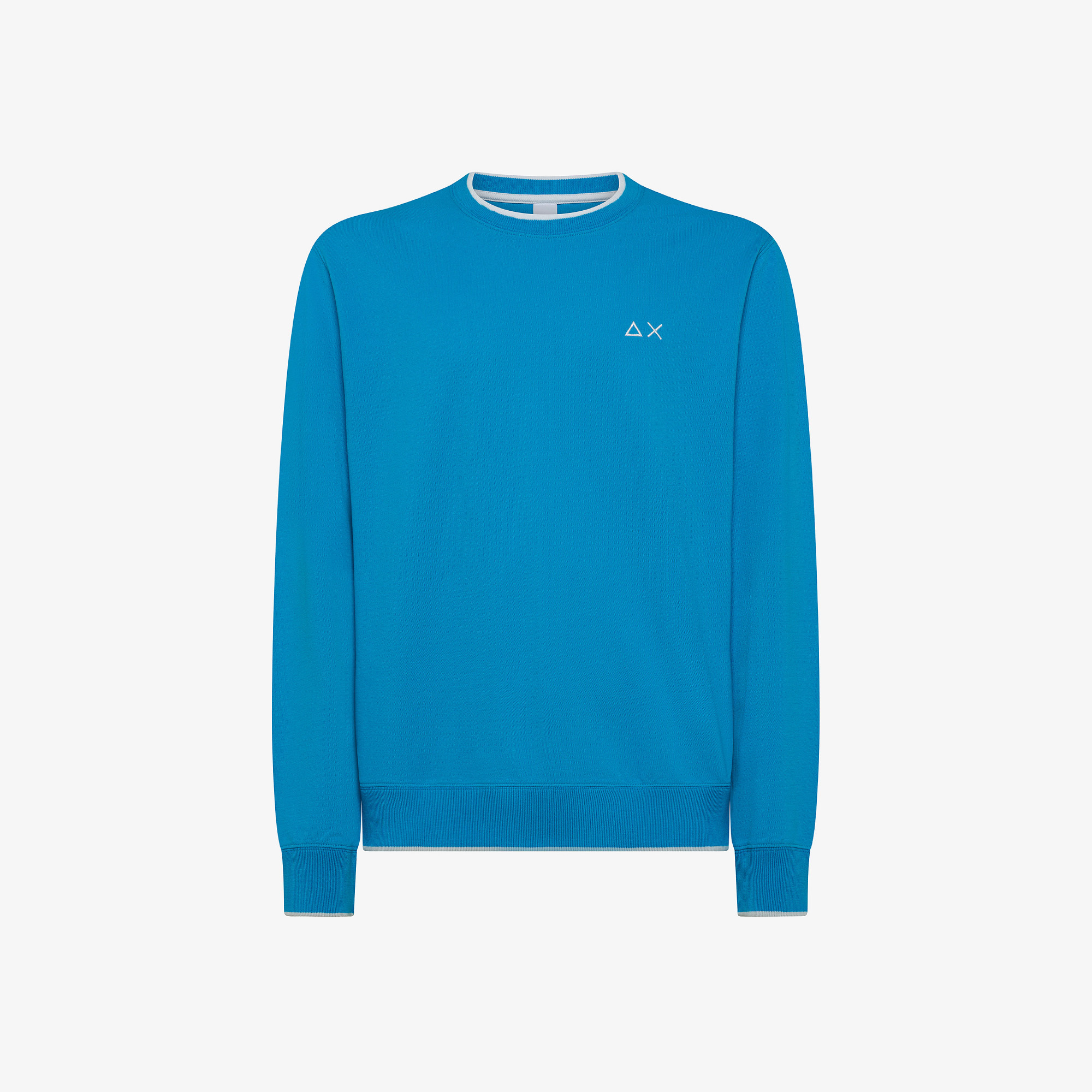 SWEATSHIRT PIQUET SMALL STRIPES FLEECE LIGHT OTTANIO