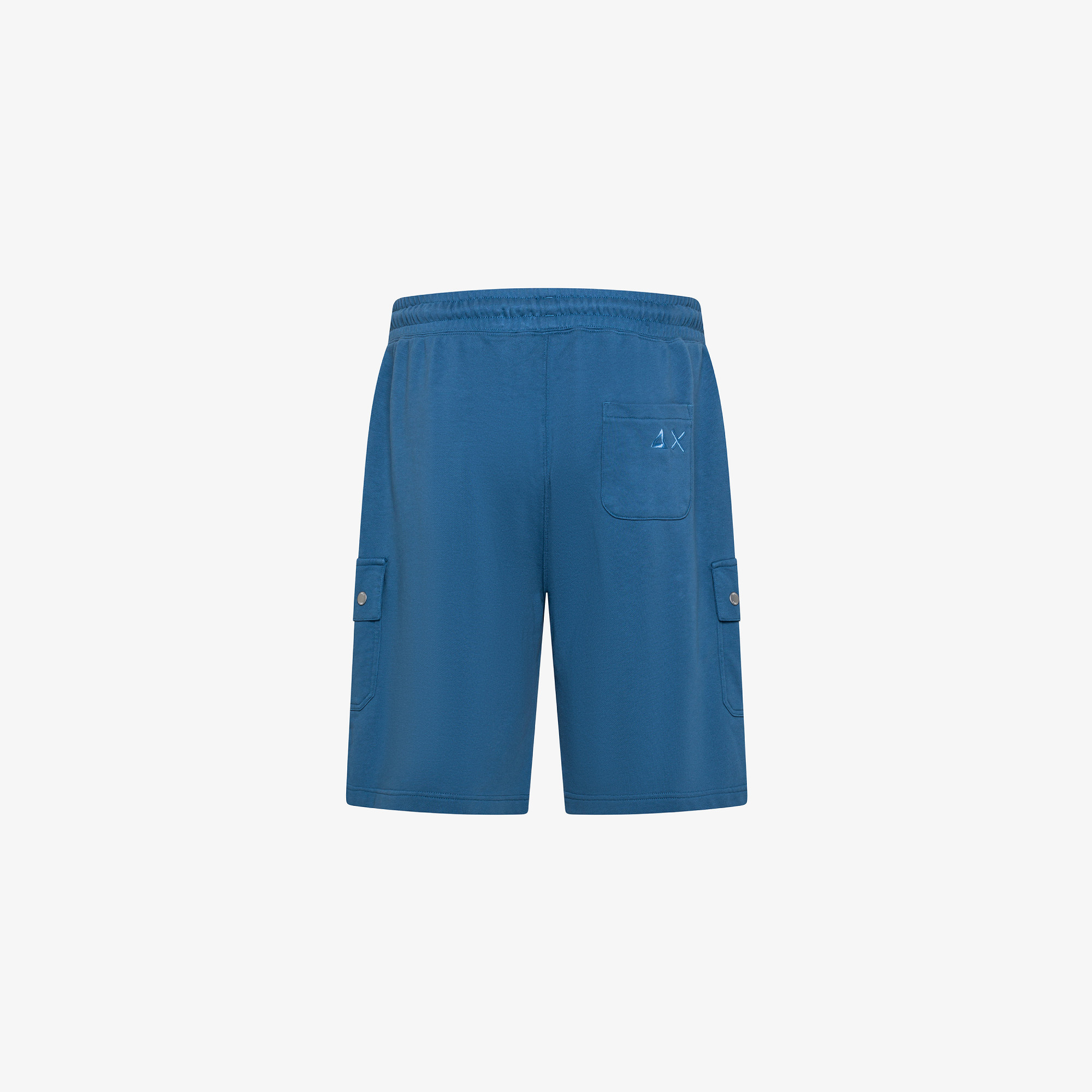 Dark avio cotton fleece cargo shorts