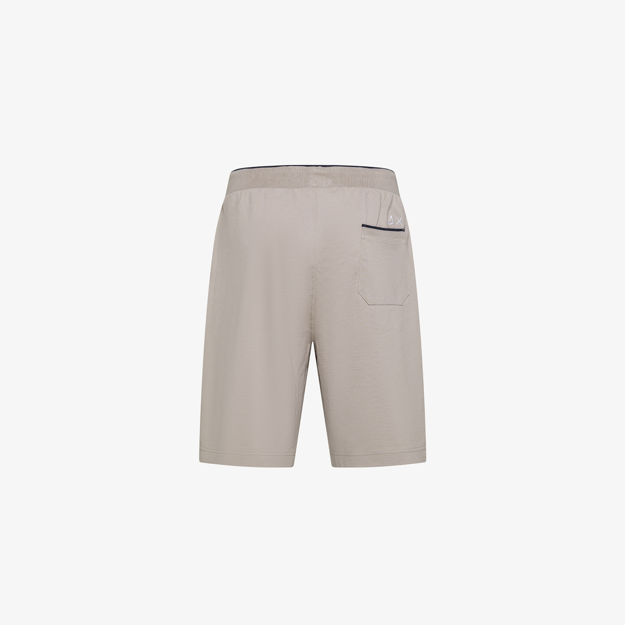 SWEATSHORTS PIQUET SMALL STRIPES FLEECE STONE