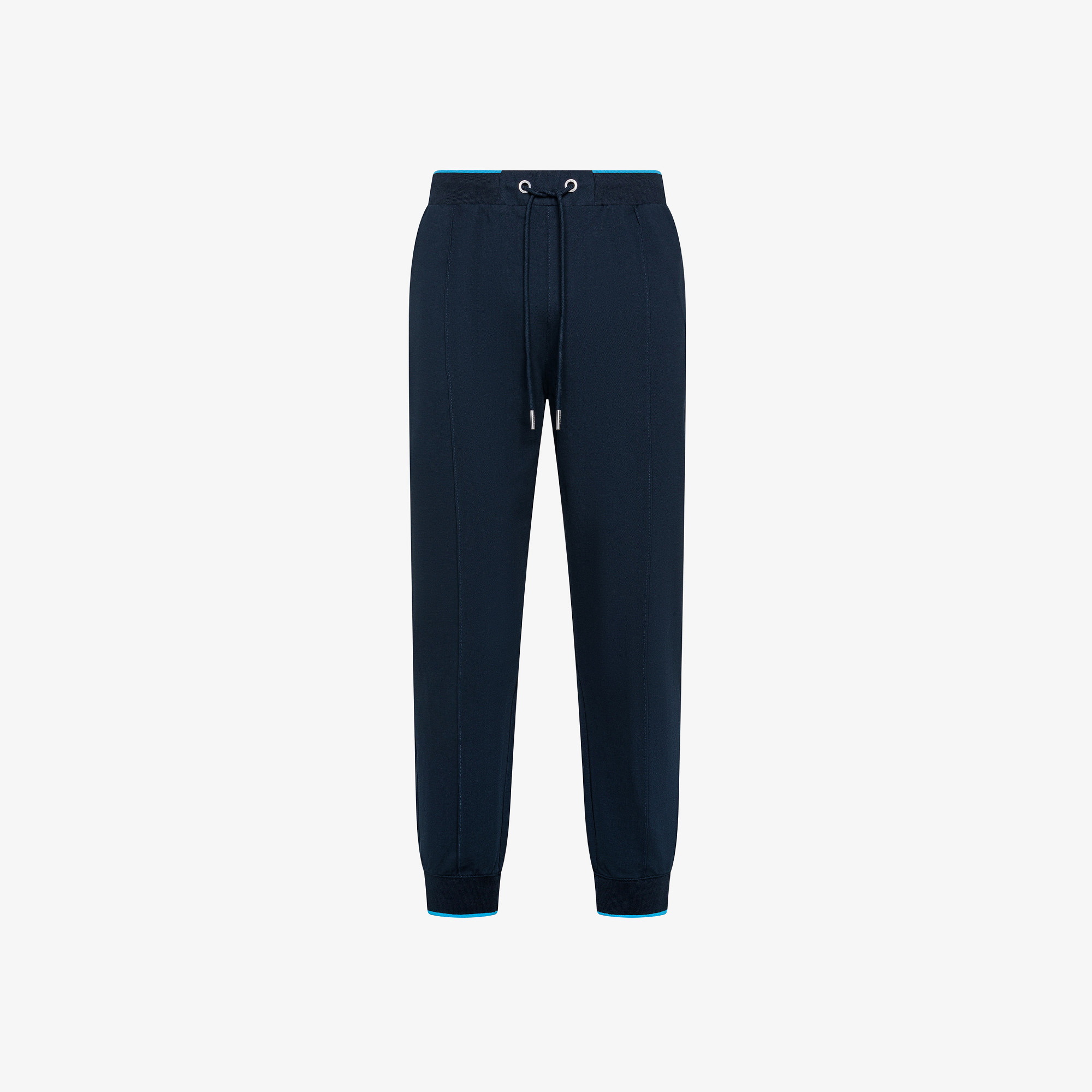 SWEATPANTS PIQUET SMALL STRIPES FLEECE NAVY BLUE