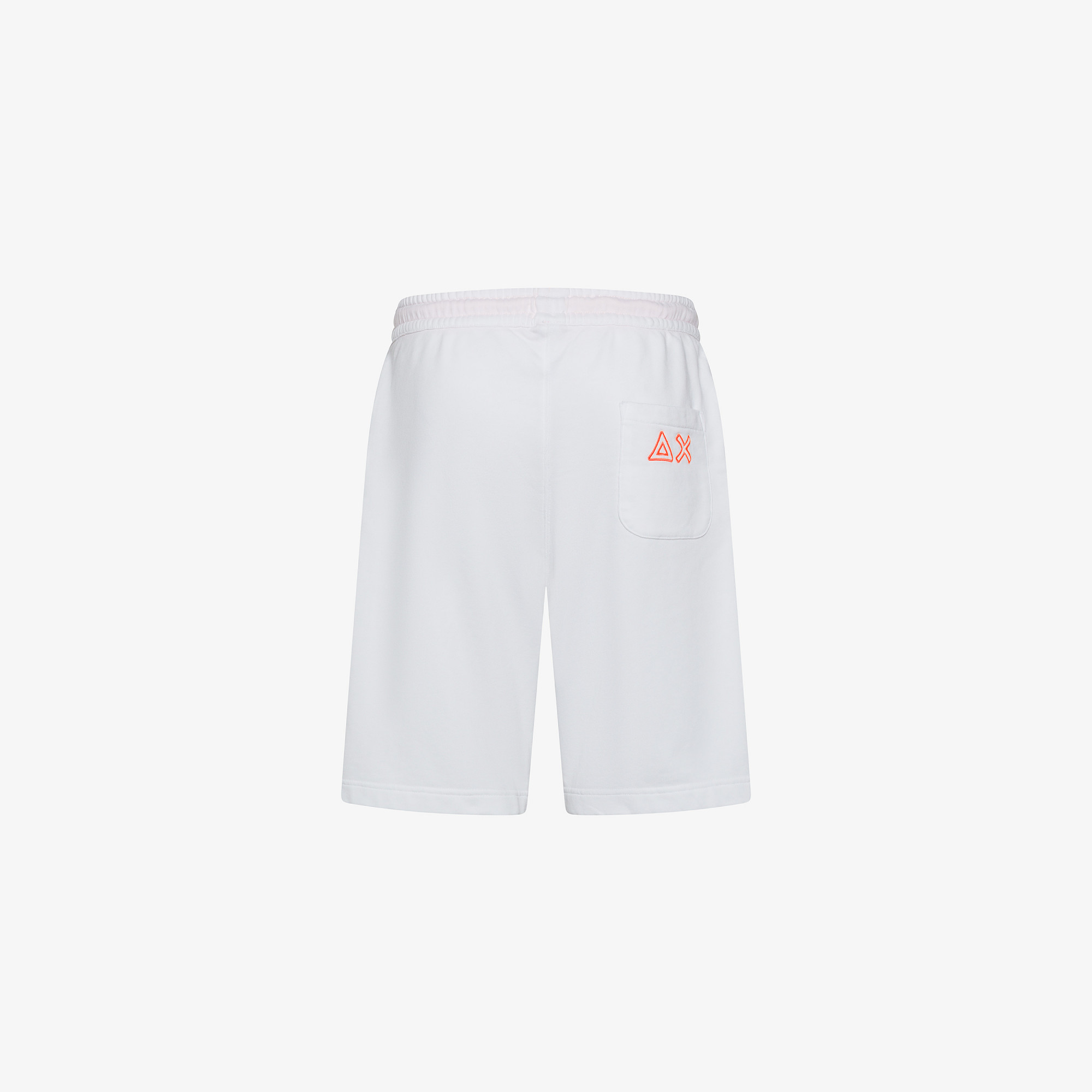Bermuda in felpa di cotone bianco panna