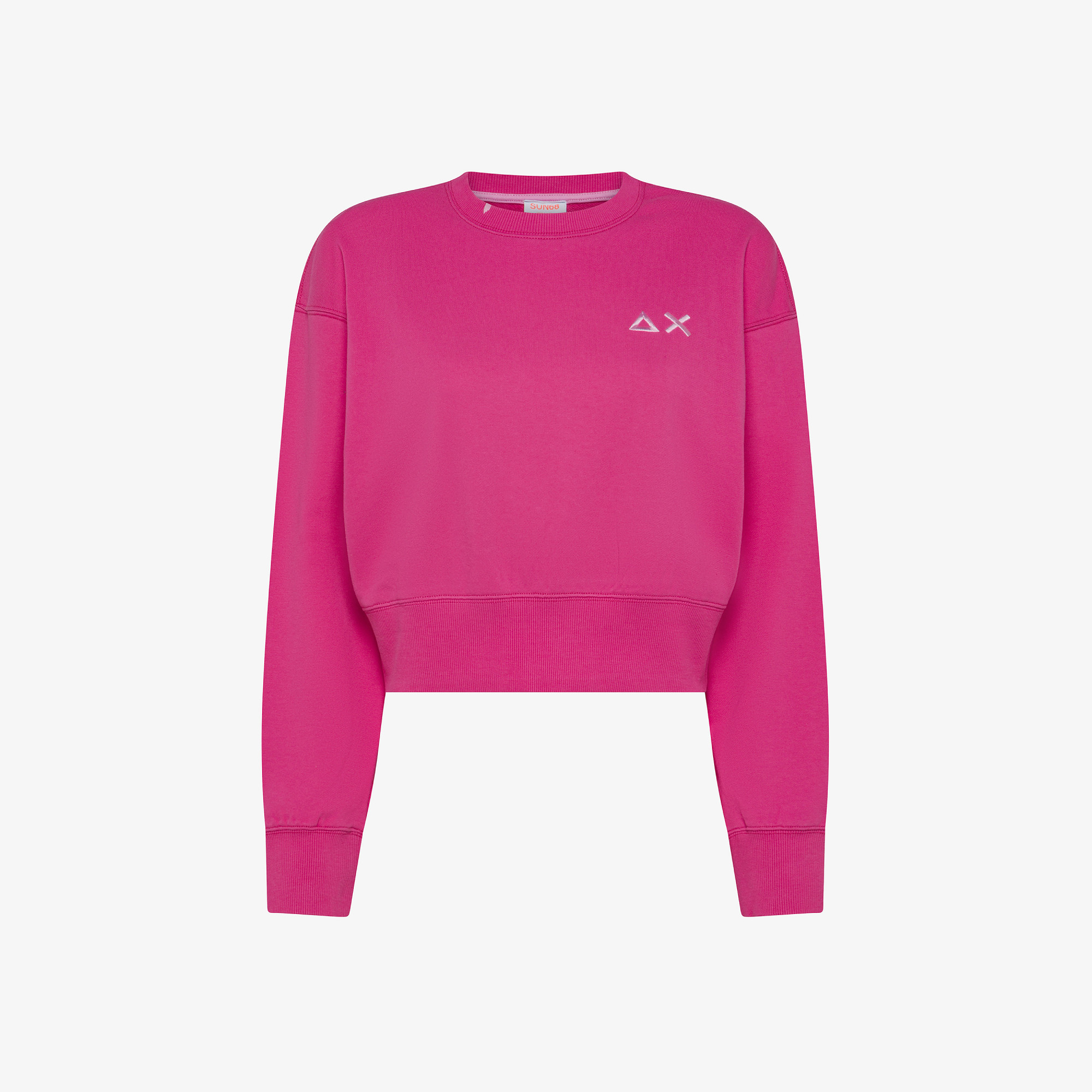 SWEATSHIRT CROP L/S FLEECE FUXIA