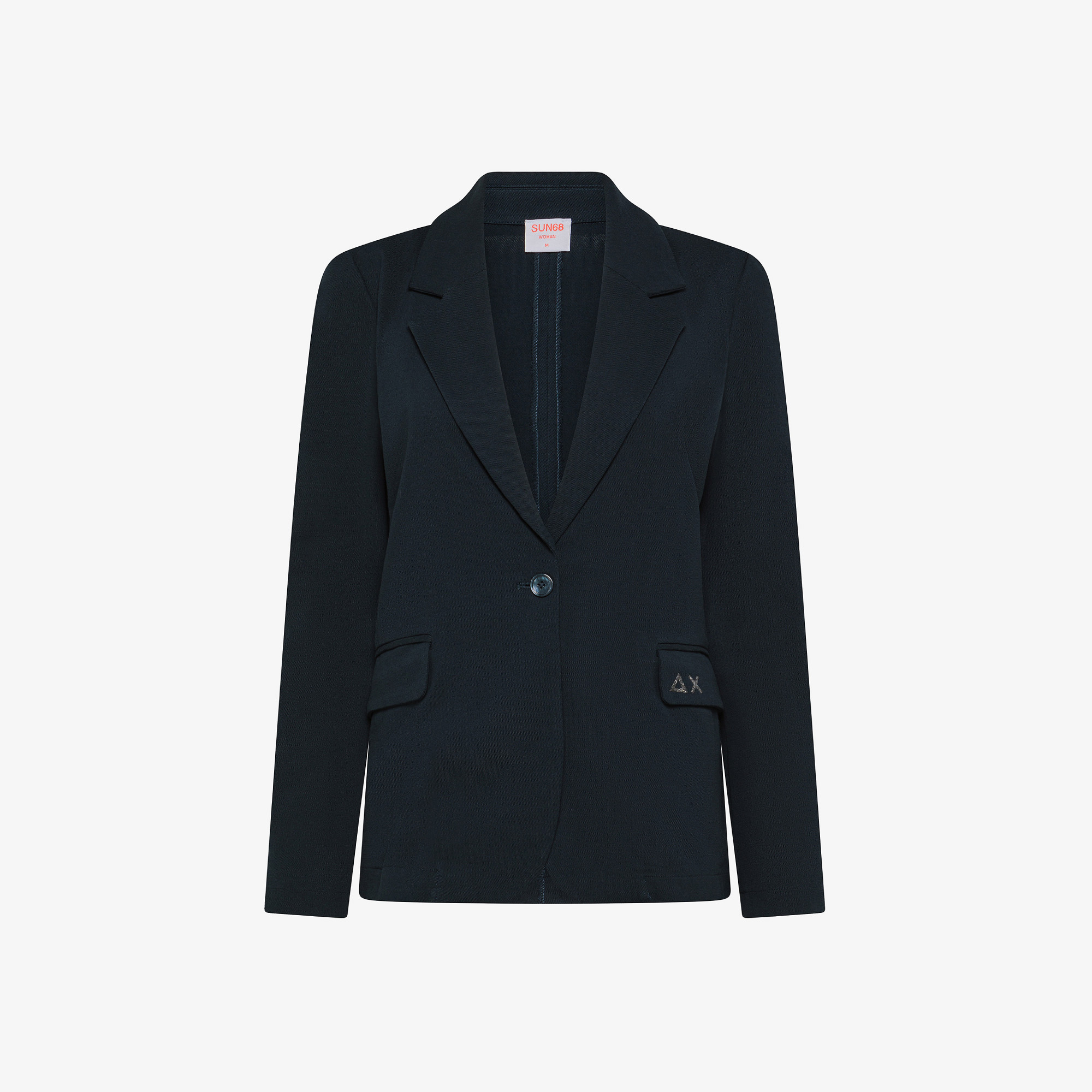 SWEATSHIRT BLAZER PIQUET L/S FLEECE NAVY BLUE