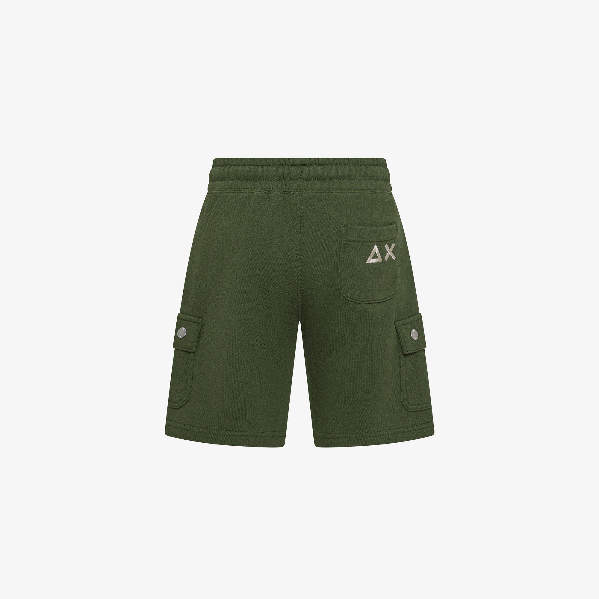 BOY'S SWEATSHORTS CARGO FLEECE DARK GREEN