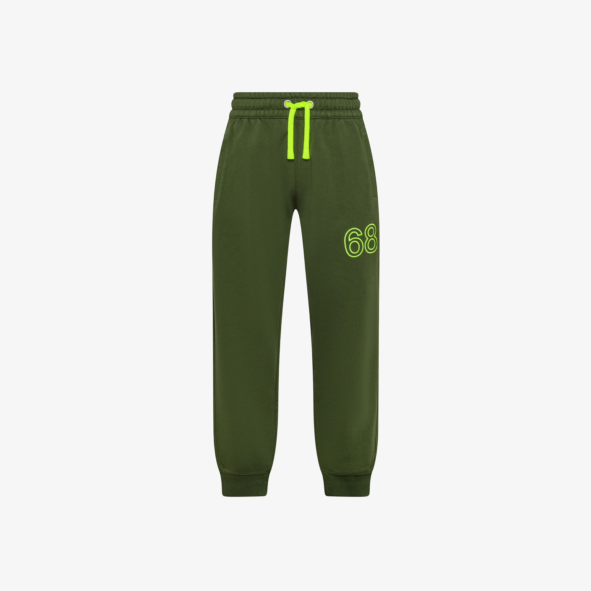 BOY'S SWEATPANTS FLUO FLEECE VERDE SCURO